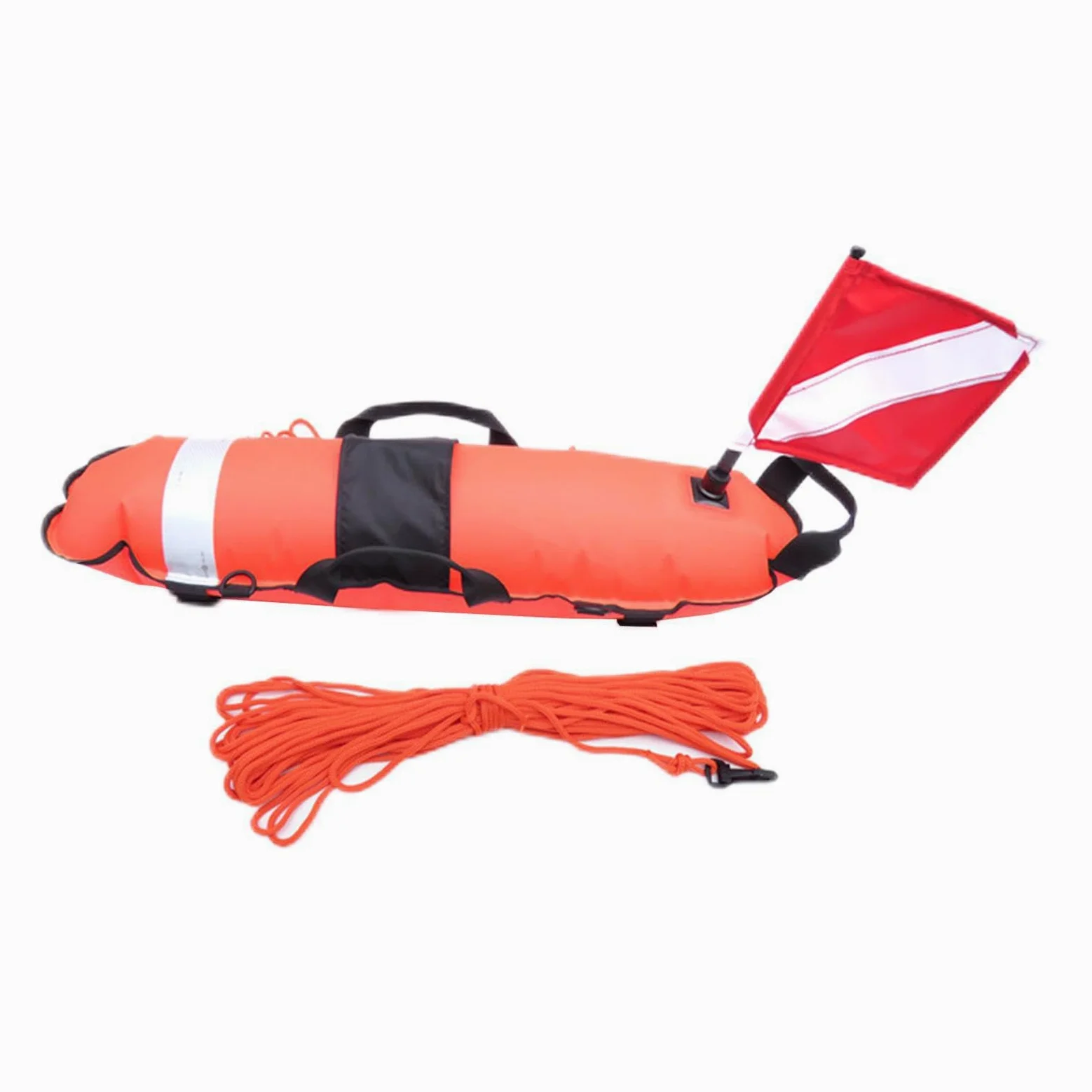 Boya de Buceo fiable, Equipo Esencial para buceadores y apneístas. Resistente y portátil. Boya de Buceo con inflado para señal de Seguridad en el