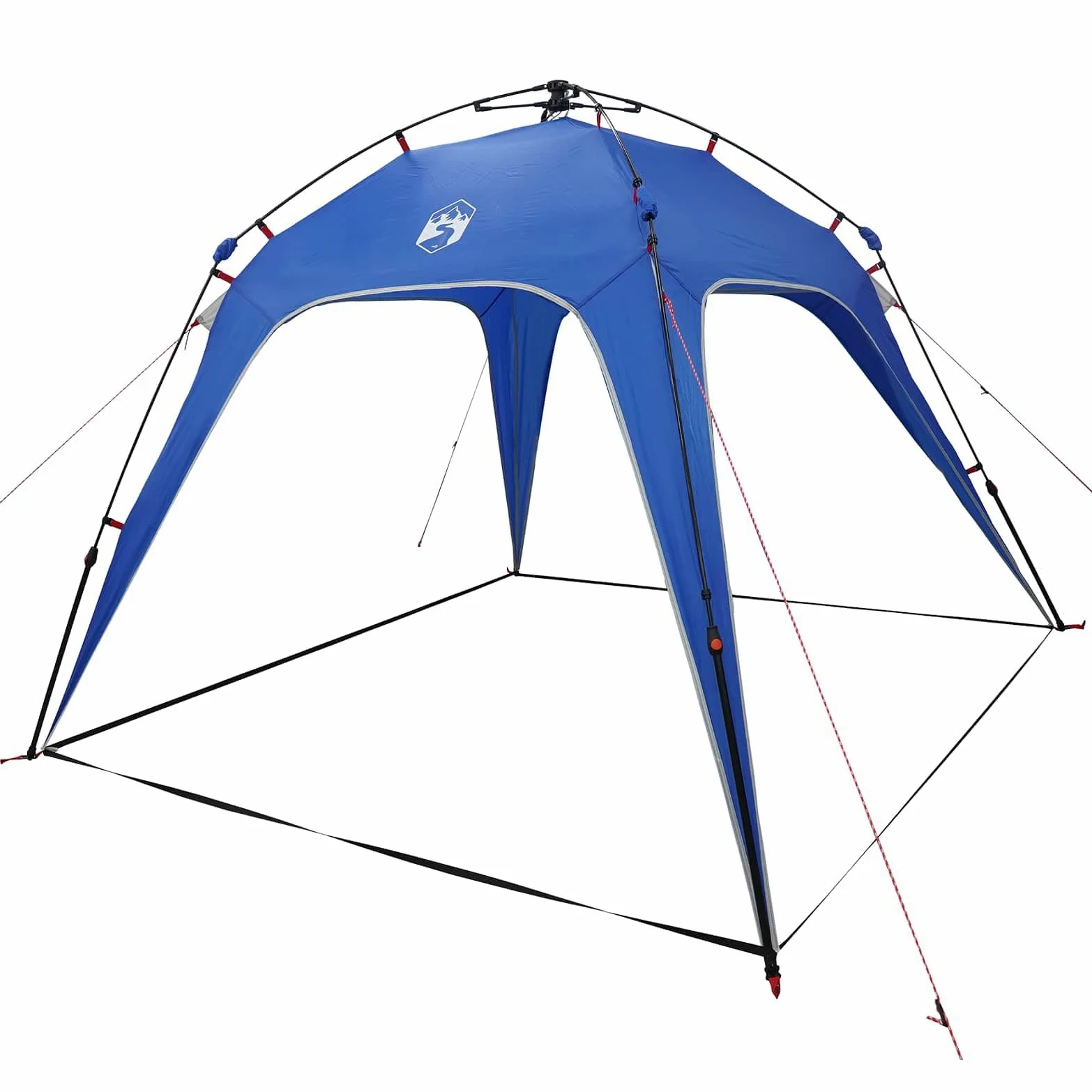 Tienda de campaña instantánea moderna para 4 personas con marco de acero resistente, práctico kit de camping que incluye cuerdas tensoras y estacas