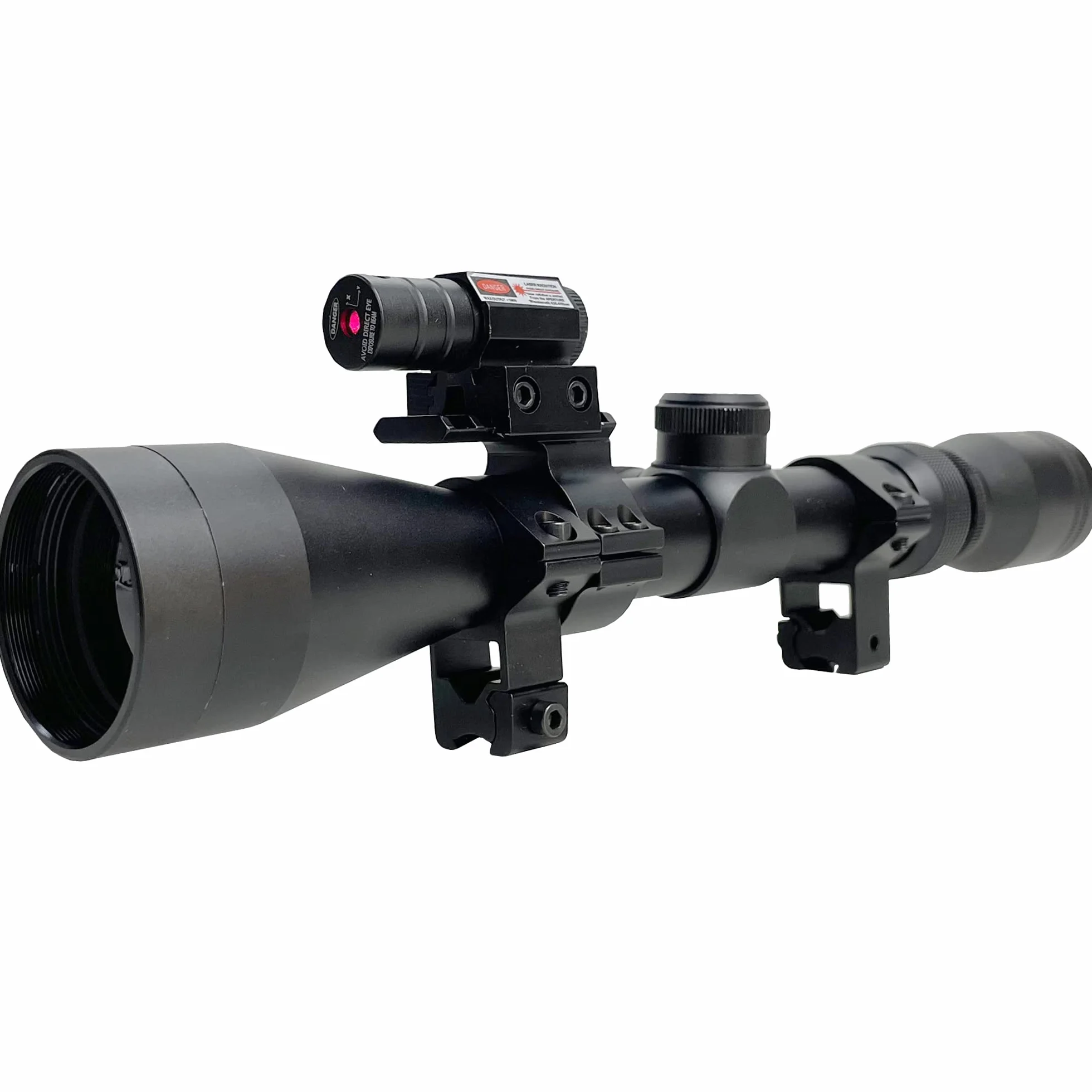 Visor telescópico 3-9x40 táctico para carabinas y escopetas de aire comprimido y airsoft con láser