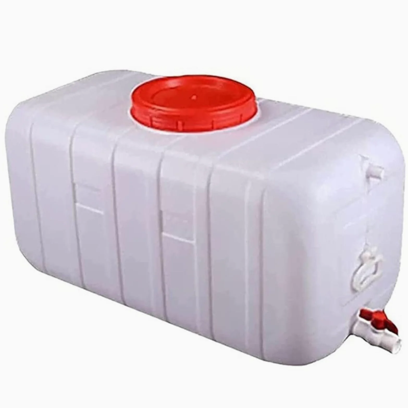 Contenedor de agua con grifo, 25L/50L/100L/150L/200L Contenedores de almacenamiento de plástico al aire libre Camping Caravana Carrier Fluid Jerry Can