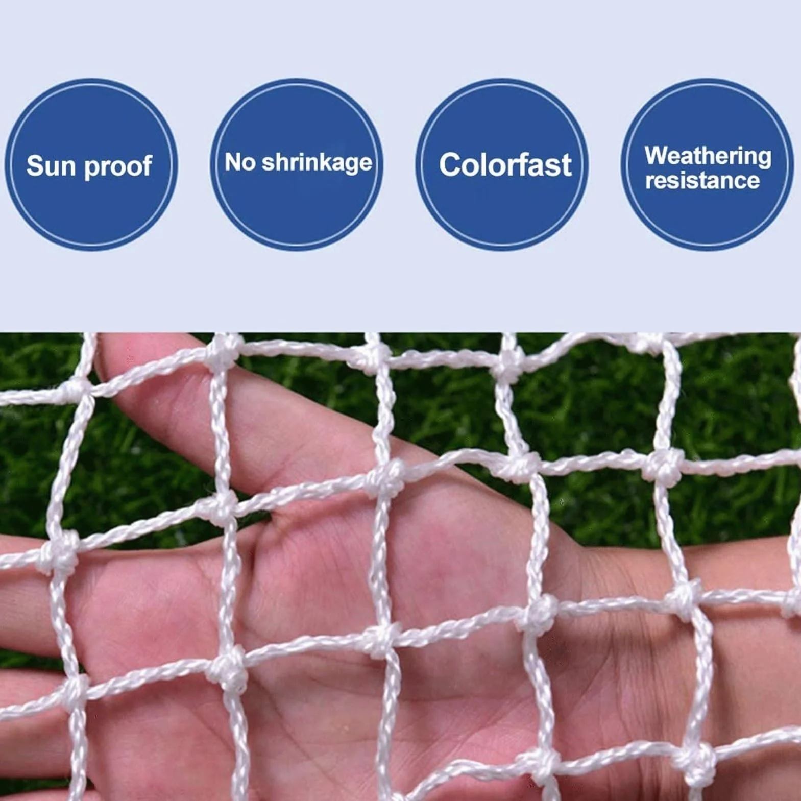 SHAARI Valla De Red De Cuerda, Resistente A Los Desgarros, Flexible, Adecuada para Redes De FúTbol, Seguridad En Parques Infantiles(10cm Mesh,5x6m)