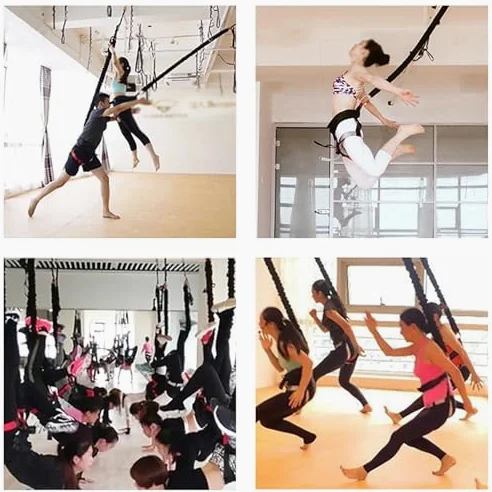Arnés de fitness elástico 4D, kit de entrenamiento de suspensión para el hogar para entrenamientos de vuelo y baile, soporta 50-100 kg, aumenta la flexibilidad y la fuerza para todos los niveles de