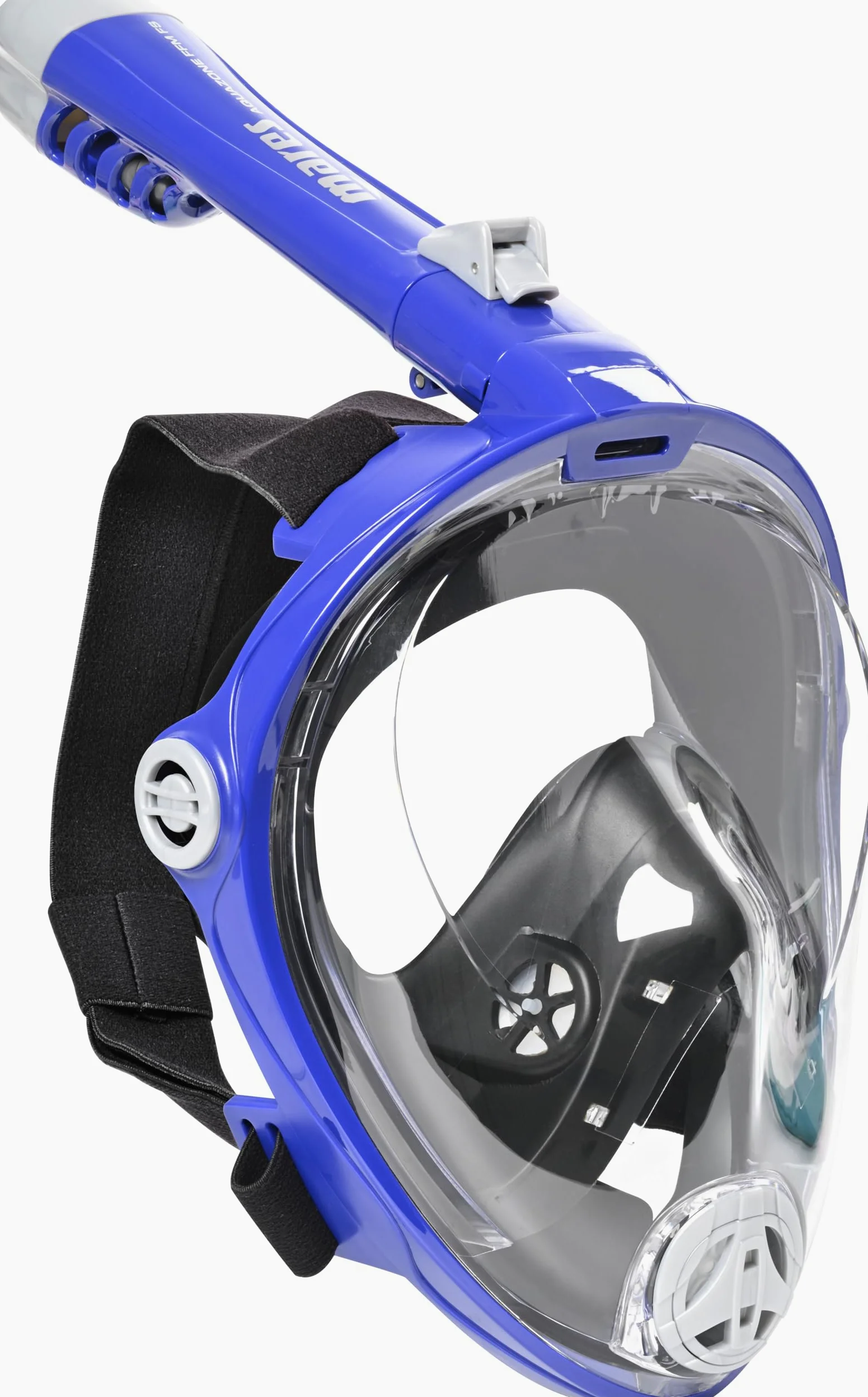 Mares Aquazone Full Face Mask - Masque Intégral Snorkeling Adulte, Jupe Silicone, Tuba Repliable, 3 Tailles