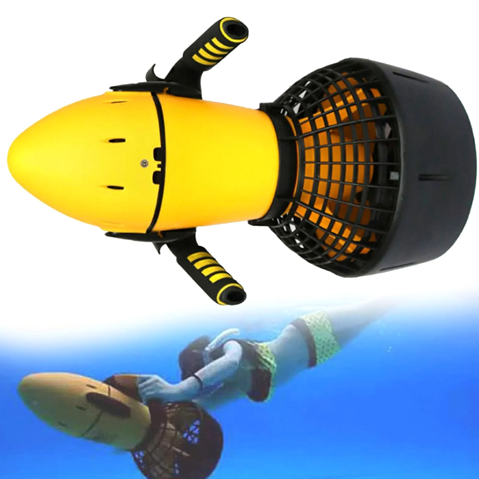 Patinete subacuático para buceo, scooter marino eléctrico con hélice impermeable de 500 W y batería de litio, equipo de deportes acuáticos de doble velocidad para adultos