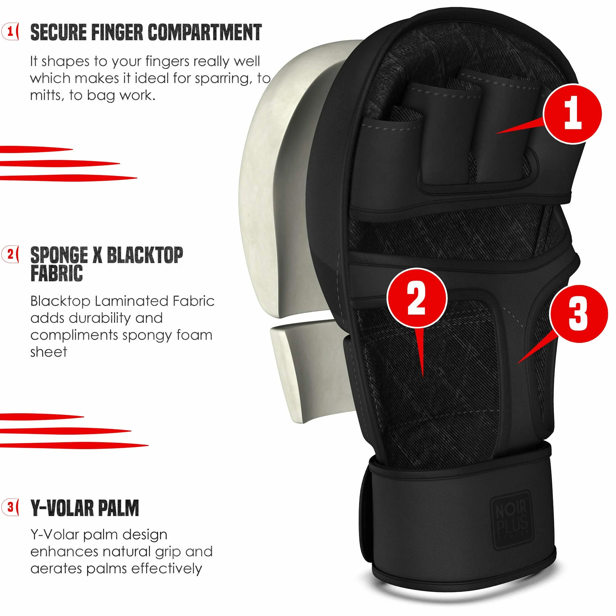 RDX MMA Guantes para artes marciales Grappling Entrenamiento, Convex Piel Kickboxing Guantes, Grande para Muay Thai, Sparring, Saco Boxeo, Combate en Jaula Gloves