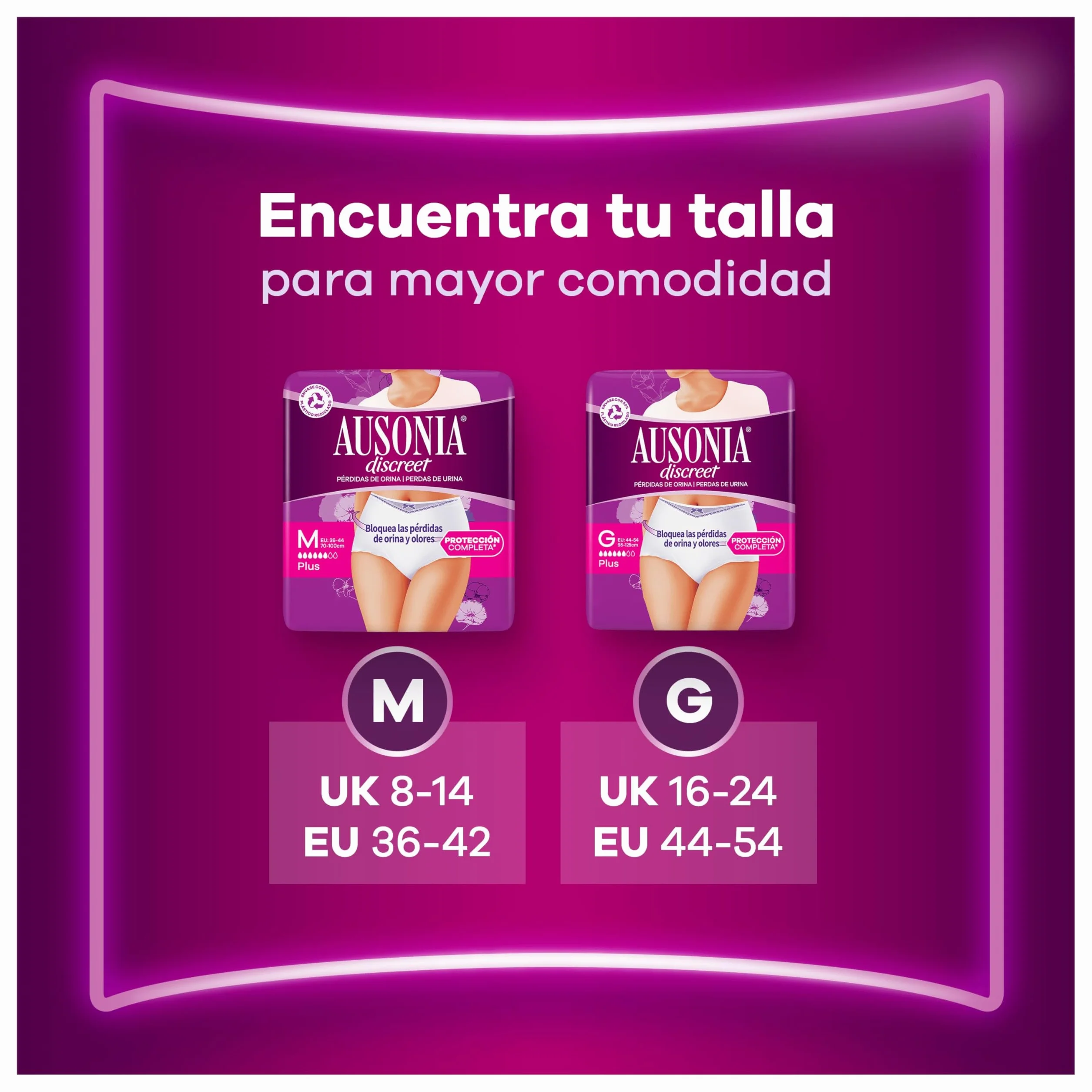 usonia Discreet Braguitas Para La Incontinencia Plus Talla M Pack 18