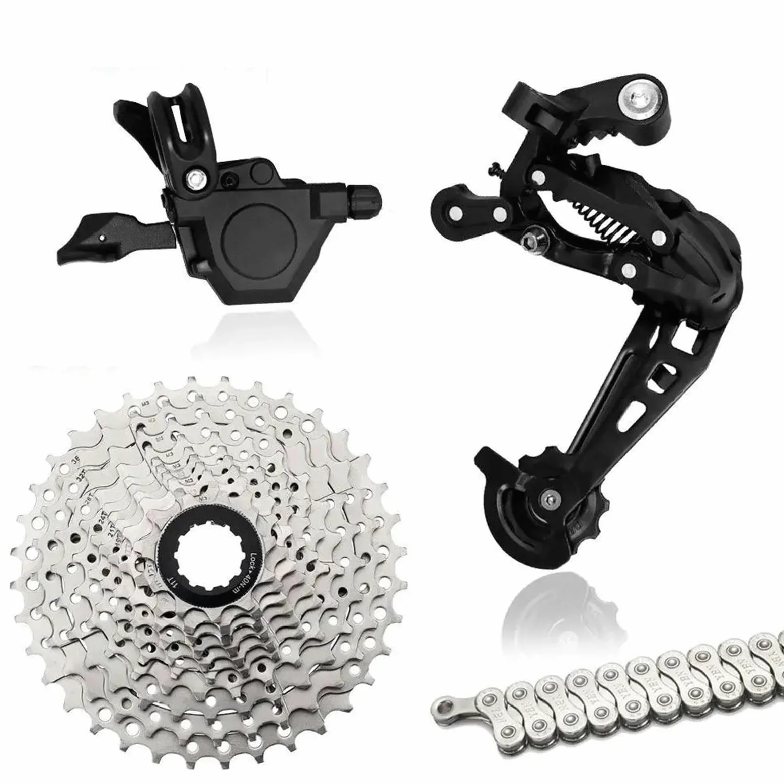 Grupo de velocidades RX10 1x10, Grupo de Cadena YBN, desviadores Traseros, Cassette MTB de 36 Dientes y 42 Dientes, Cambio Rainbow M6000 A5 A7 Deore