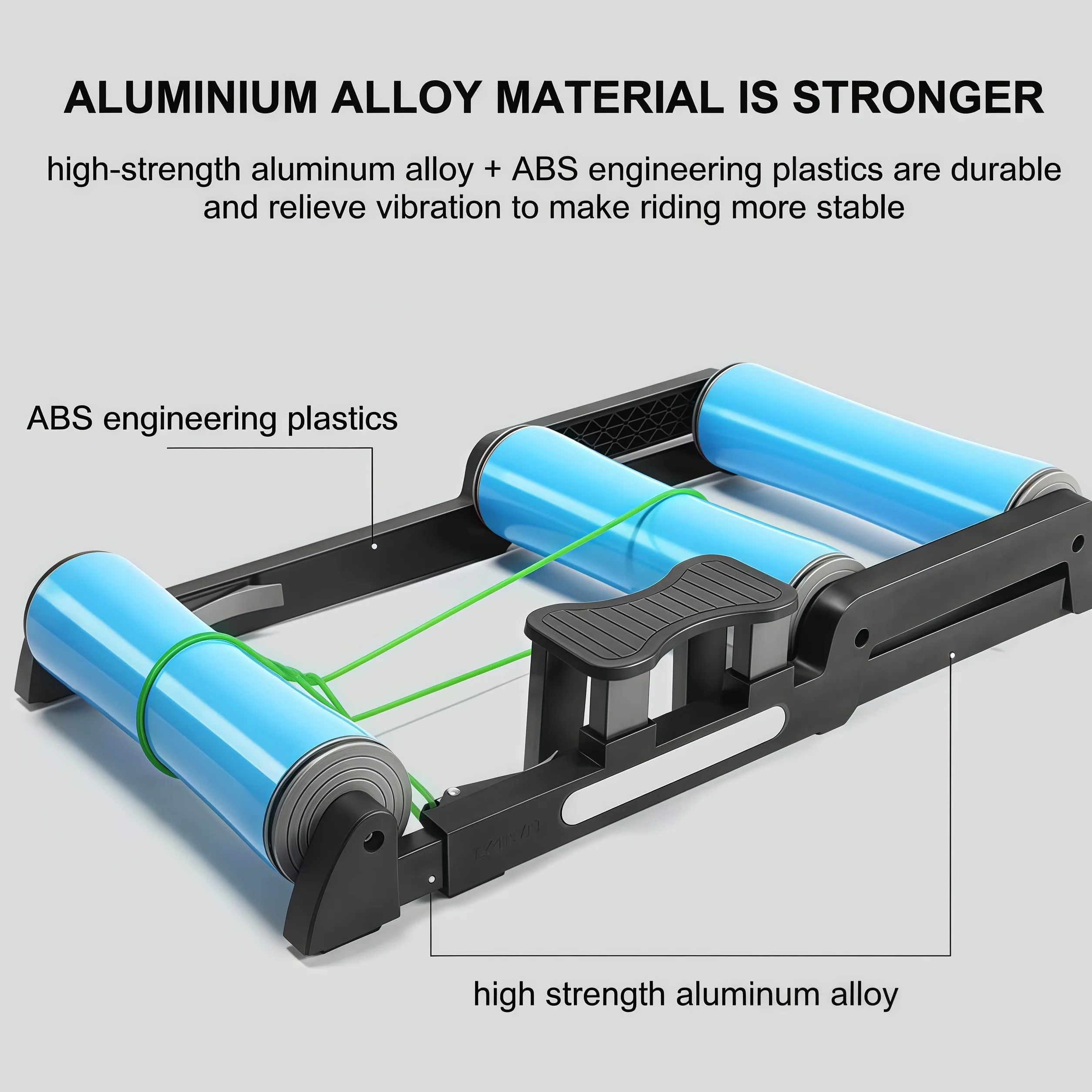Entrenador de bicicleta plegable, rodillos de resistencia ajustables para ciclismo en interiores y entrenamiento de fitness