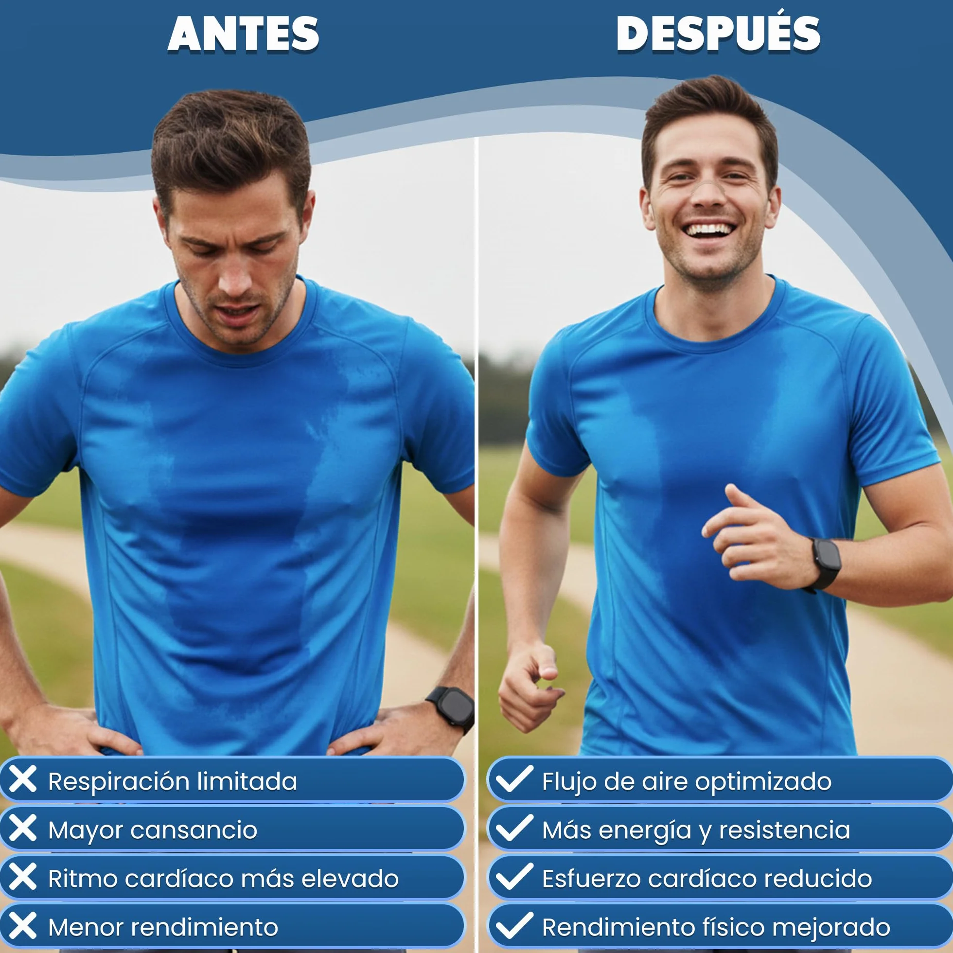 HASLOM Tiras Nasales para Dormir Antirronquidos Deportivas - Tira Nasal Dilatador Nasal 60 Unidades
