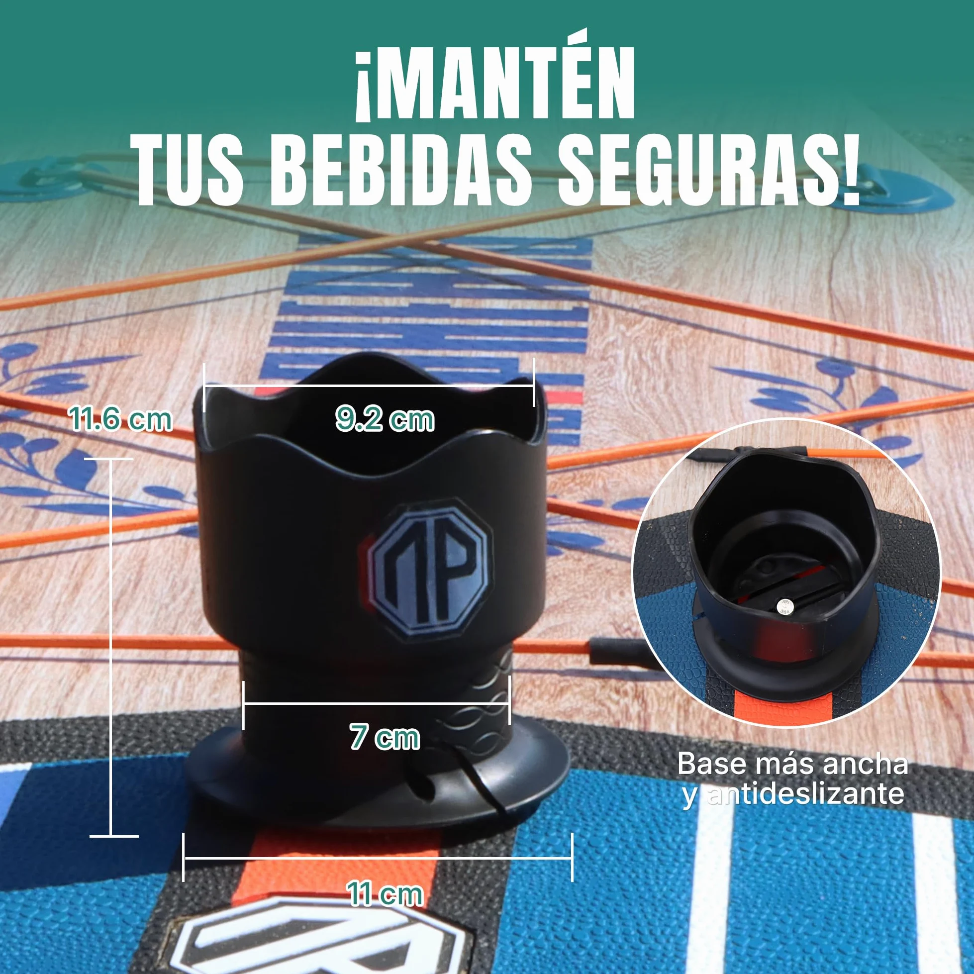 niphean Portavasos para Tabla Paddle Surf Hinchable, Accesorio Versátil | Portavasos para Tabla Paddle Surf Resistente y Estable, Kayak y Barco, Soporte Universal para Botellas Grandes