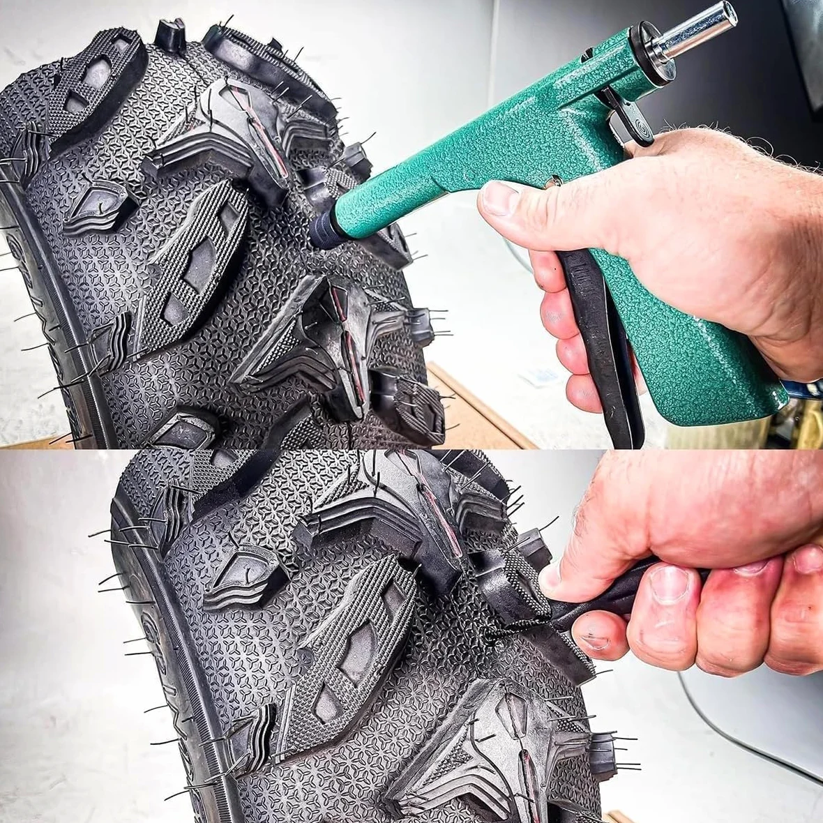 Kit de reparación de neumáticos con tapones de hongos para pinchazos y pinchazos, incluye 90 tapones para coches y motocicletas
