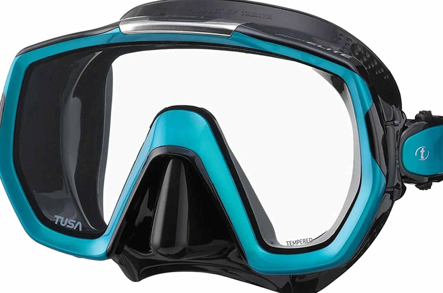 Tusa Elite Gafas Máscara de Buceo y Snorkeling Adultos, Silicona Negro/Verde