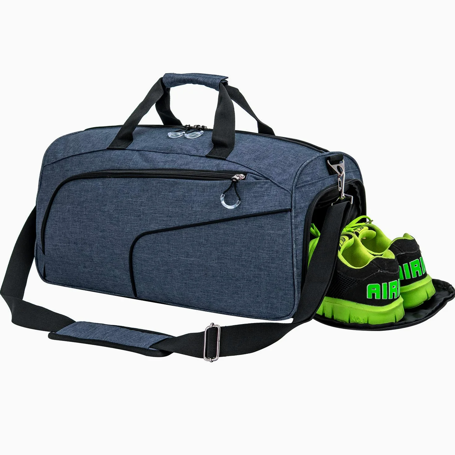 Bolsa deportiva pequeña de gimnasio para hombres y mujeres, bolsa de viaje para entrenamiento, Azul, Talla única, Deportivo, práctico