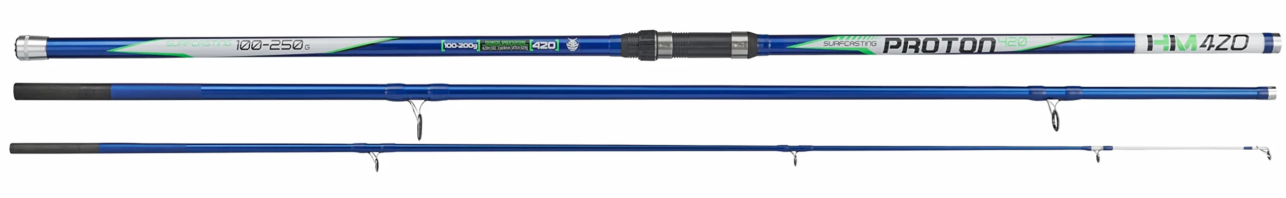 Kali Proton 420 - Caña de Pescar Surfcasting - Casting - 4.2 metros - 7.2 kg - Azul - Medio - 2E+2 gramos - Adulto