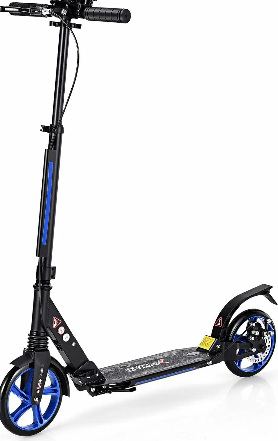 GOPLUS Scooter Plegable Adultos Doble Freno Manillar Ajustable 86,5-101 cm Carga 100 kg