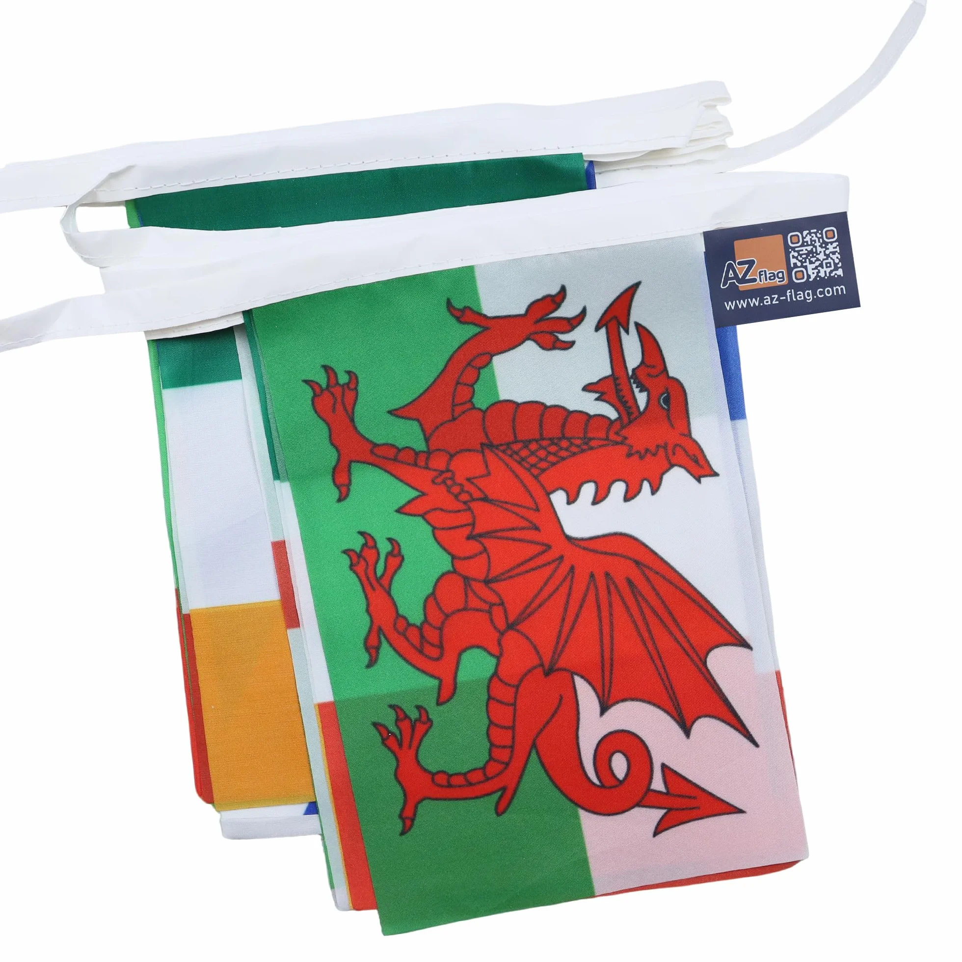 GUIRNALDA 4 metros 6 banderas del TORNEO DE LAS SEIS NACIONES DE RUGBY 45x30cm - bandera DE LAS 6 NACIONES RUGBY XV 30 x 45 cm - banderines - AZ FLAG