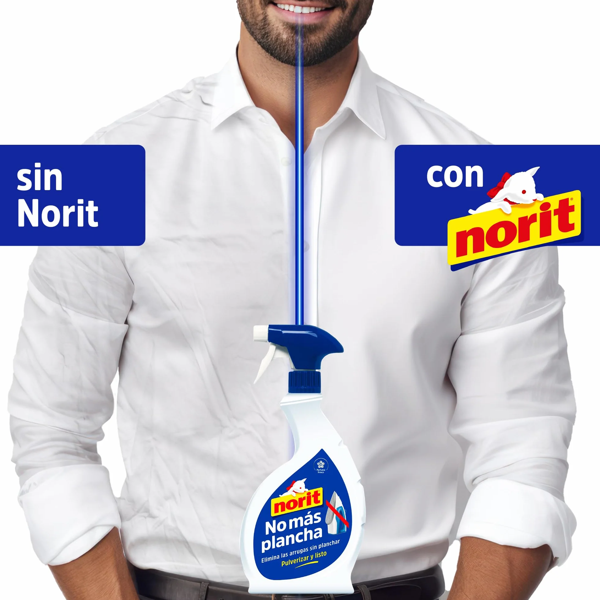 Norit No Más Plancha Spray Antiarrugas 500 ml Elimina Arrugas Sin Planchar