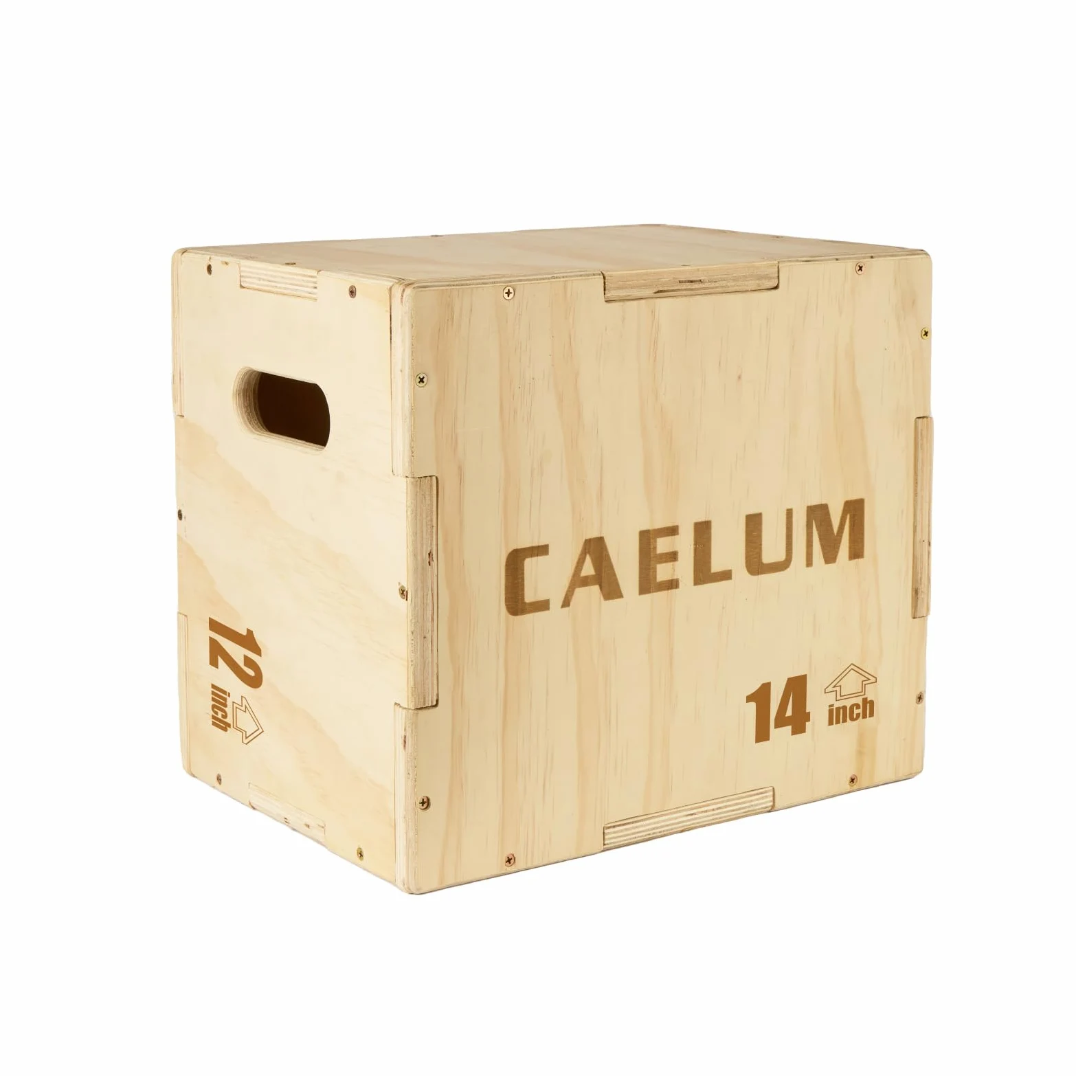 CAELUM Caja pliométrica de madera 3 en 1 – Caja de salto pliométrica antideslizante para el hogar y el gimnasio, caja de lanzamiento de fitness con rodamientos de 400 libras para saltar, sentadillas