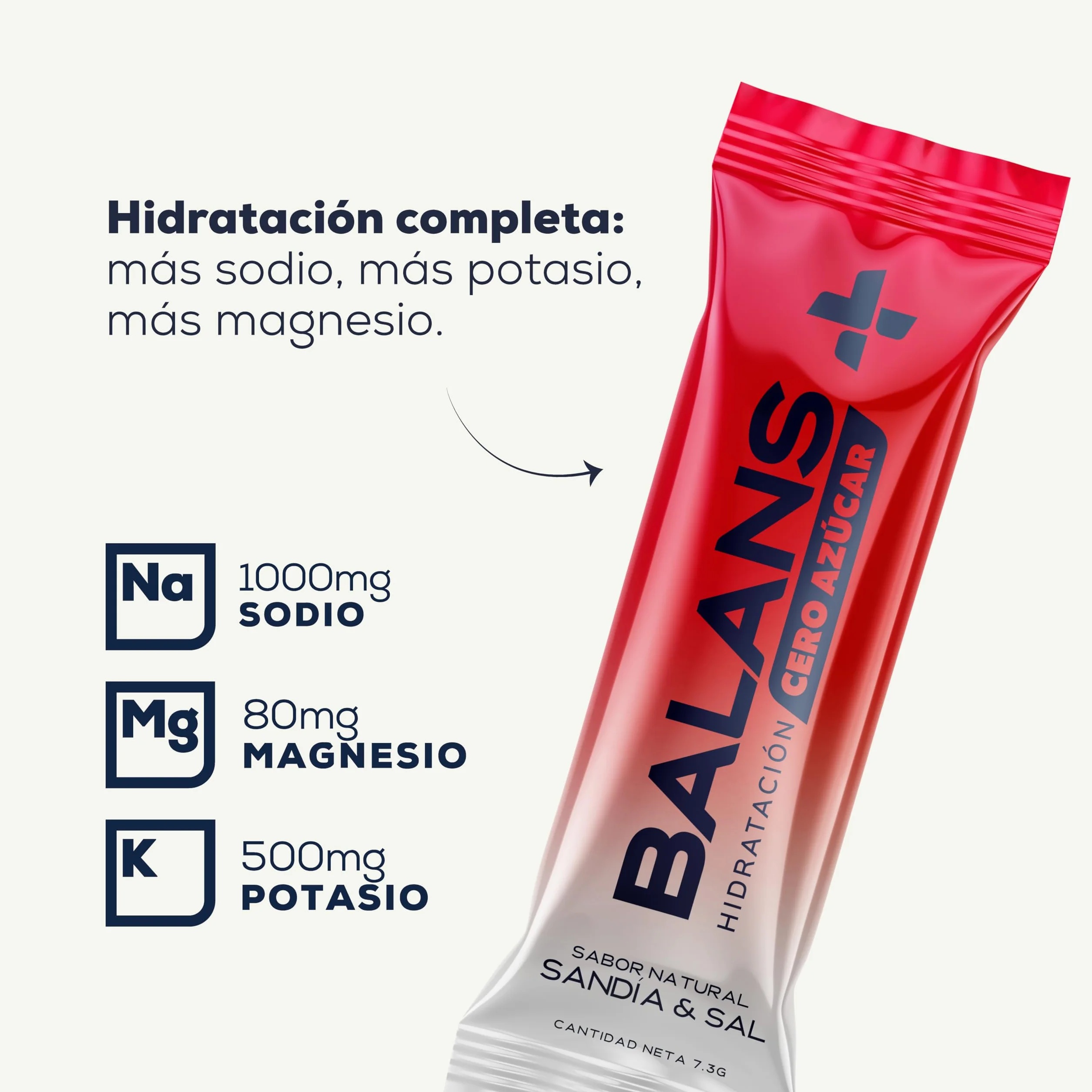 Electrolitos en Polvo Sin Azúcar Sodio Potasio Magnesio Agua de Coco Hidratación Deportiva Caja 6 Sobres Sabor Sandía