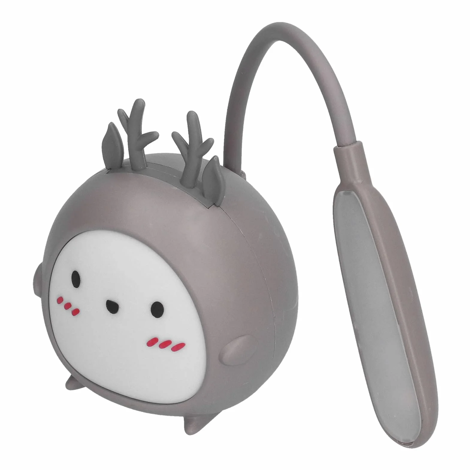 Lámpara de Escritorio LED de Animales de Dibujos Animados con Portalápices, Recargable USB, Diseño de Alce