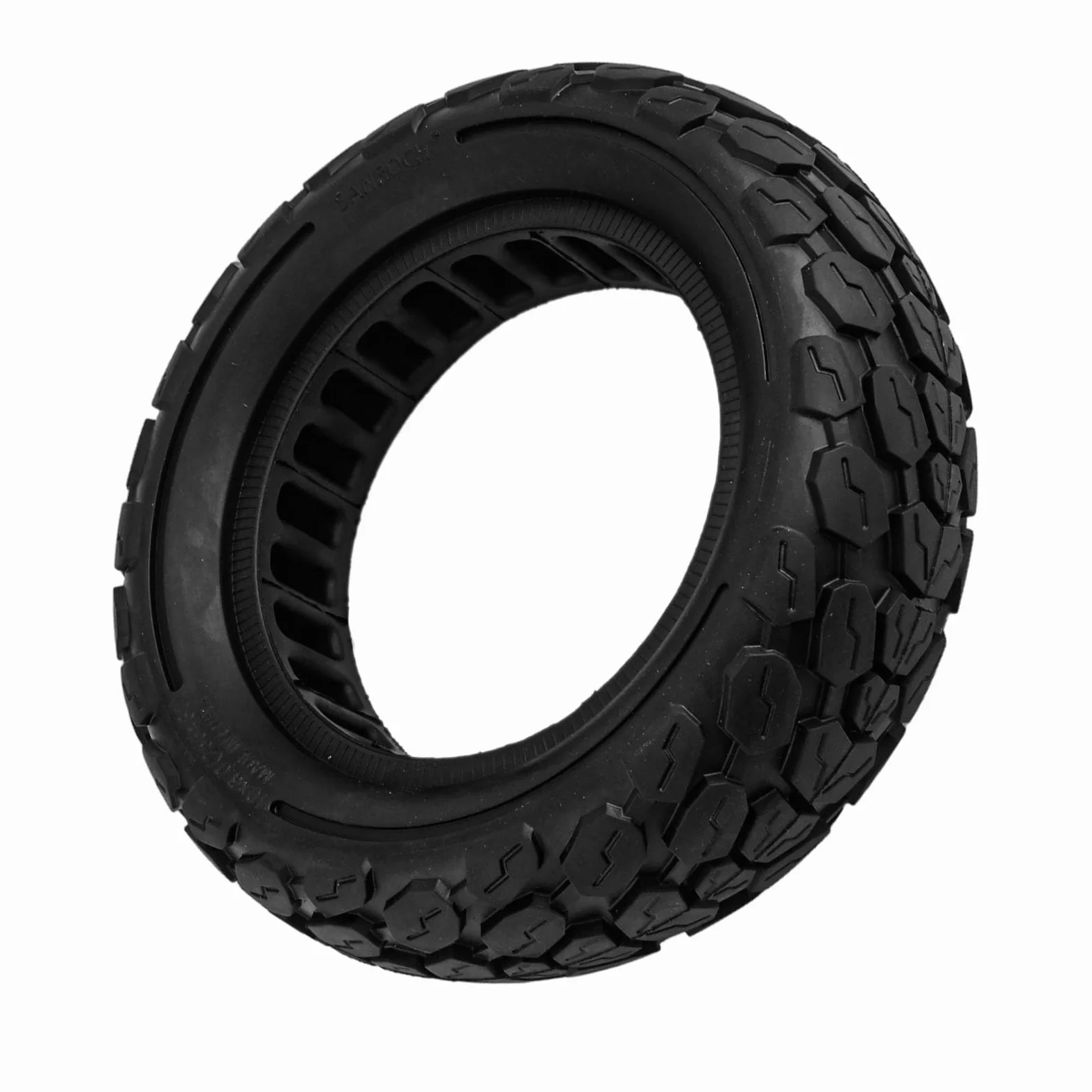 Neumático de Caucho Macizo de 10 Pulgadas, 255 x 80, Rueda de Repuesto antipinchazos Compatible con Patinete eléctrico. Diseño de Agarre Antideslizante y Resistente al Desgaste, 80/65-6.