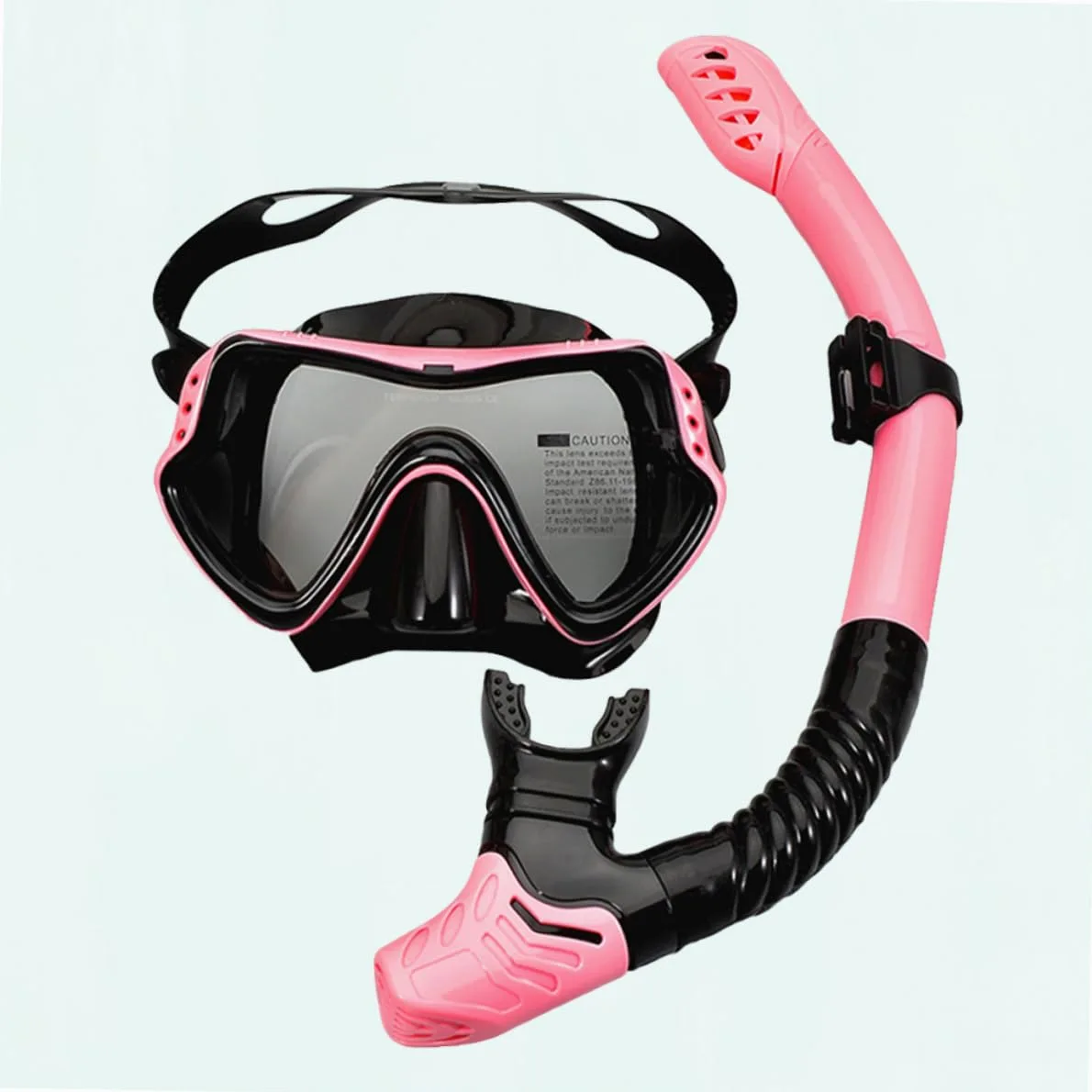 Gafas De Buceo y Esnórquel para Adultos Conjunto De y Tubo De Diseño De Ventana Única Antivaho y Color Rosa Marco