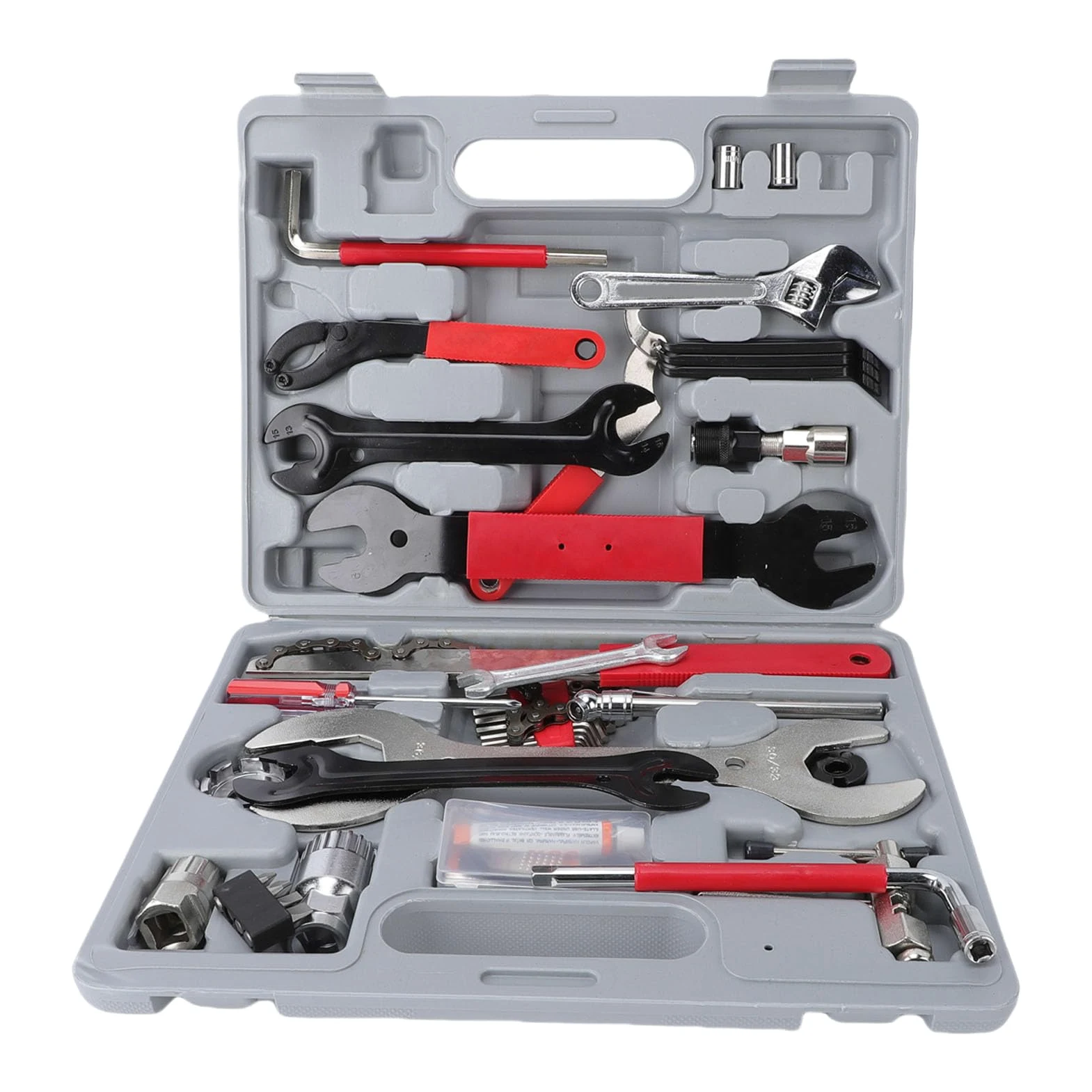 Kit de Herramientas para Bicicletas, Herramientas de Mantenimiento Esenciales de 45 Piezas para Bicicletas de Montaña y de Carretera con Estuche de Almacenamiento