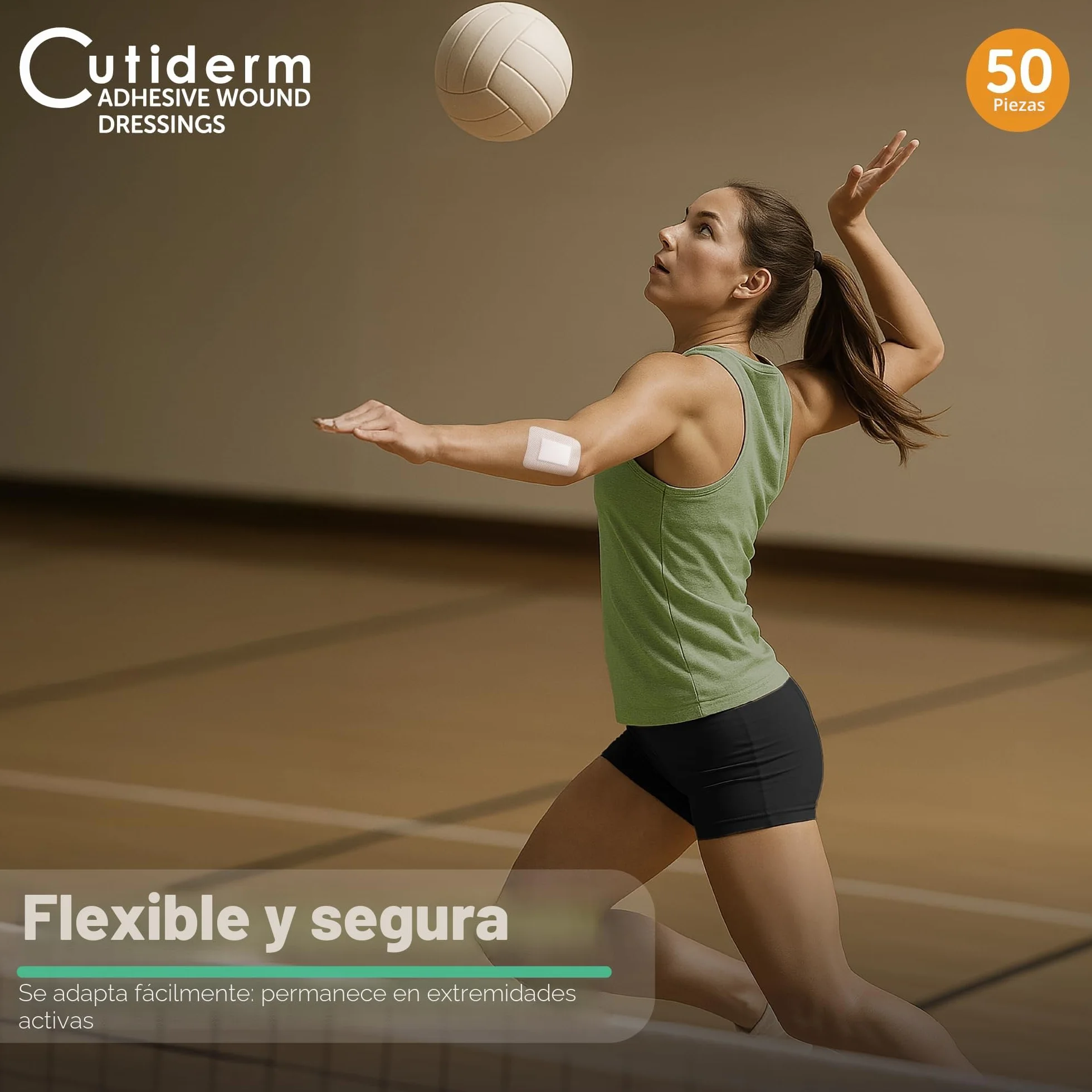 Cutiderm Apósito adhesivo estéril para heridas 5 cm x 7,5 cm caja 50