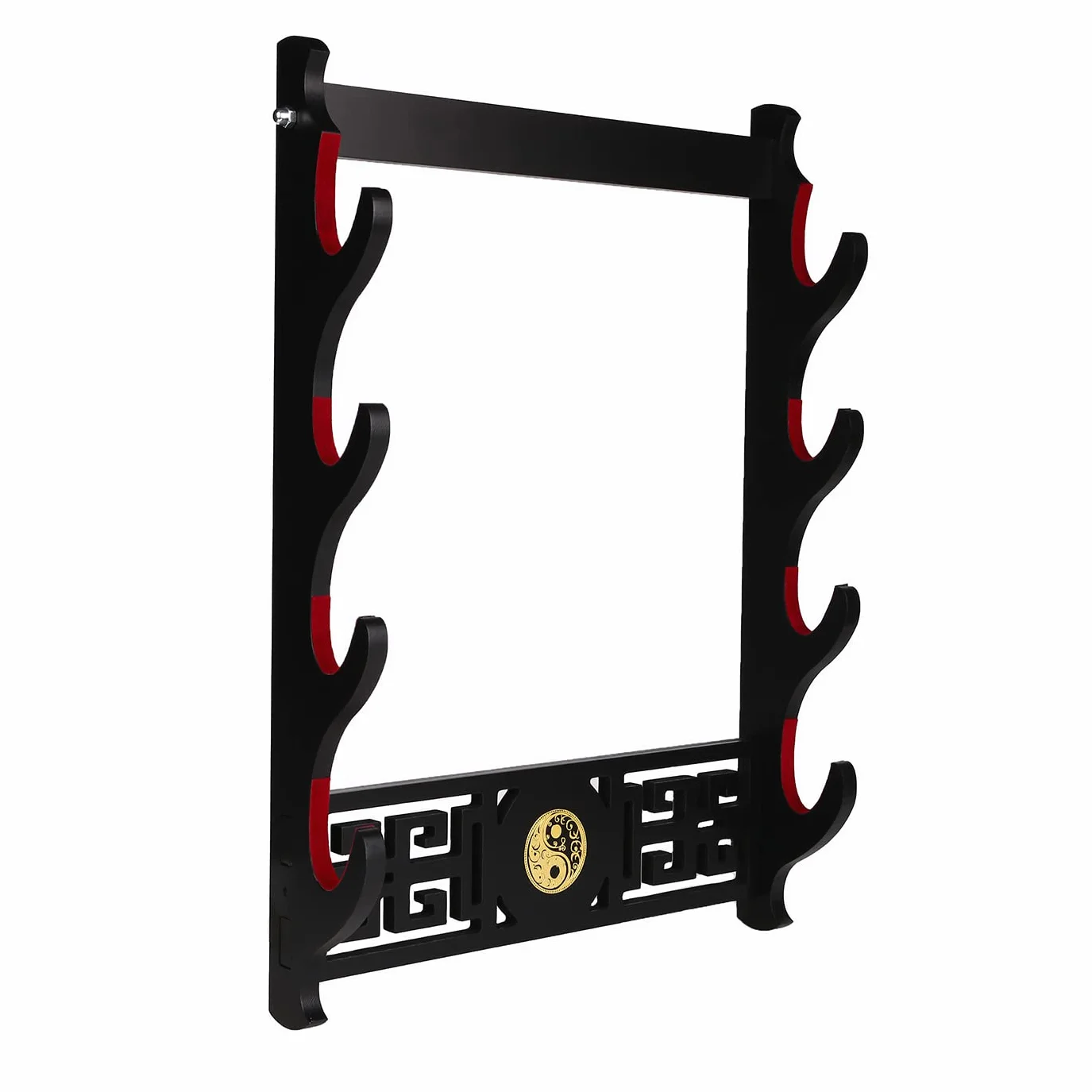 Soporte para Katana de pared 4 niveles Tai Chi terciopelo acolchado exhibir espadas samurái