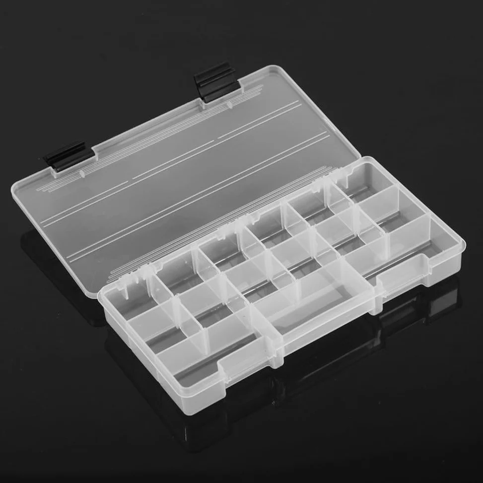 Caja de aparejos de pesca de cuatro capas con 4 bandejas extraíbles y separadores ajustables, organizador portátil para anzuelos, carretes, herramientas, equipo al aire libre, rojo (verde)