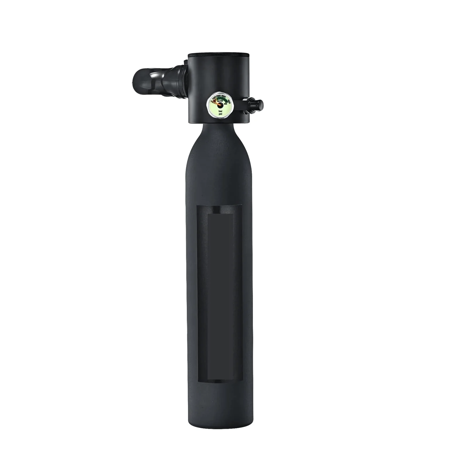 Cilindros De Gas Portátiles Repuesto For Emergencias Bajo El Agua Equipados con Un Conjunto Completo Respiradores Buceo(Black0.5L Respirator)