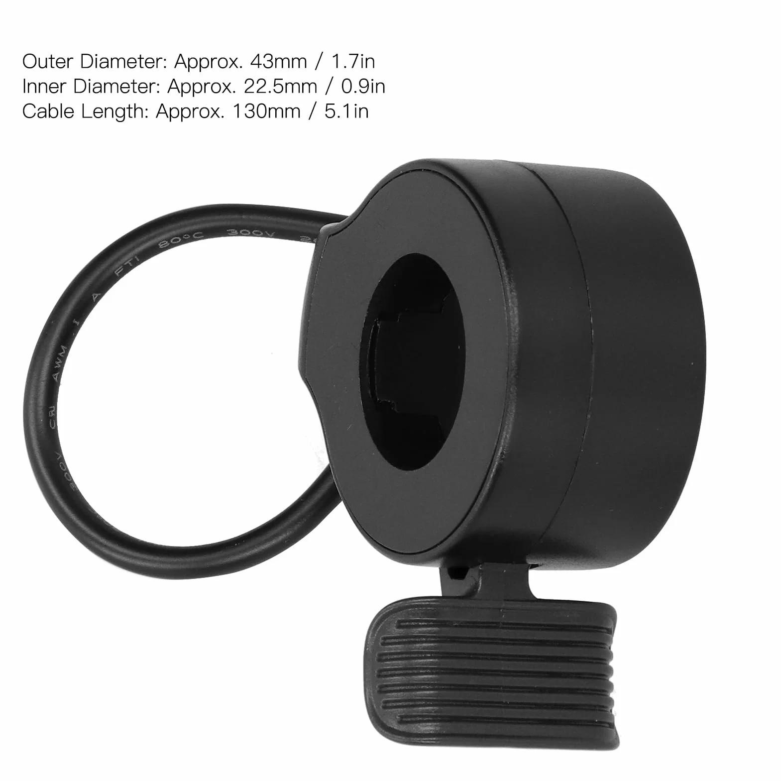 Palanca de aceleración para patinete eléctrico acelerador de pulgar sensor Hall puño acelerador patinete eléctrico control de acelerador de pulgar derecho/izquierdo válvula de aceleración conector imp