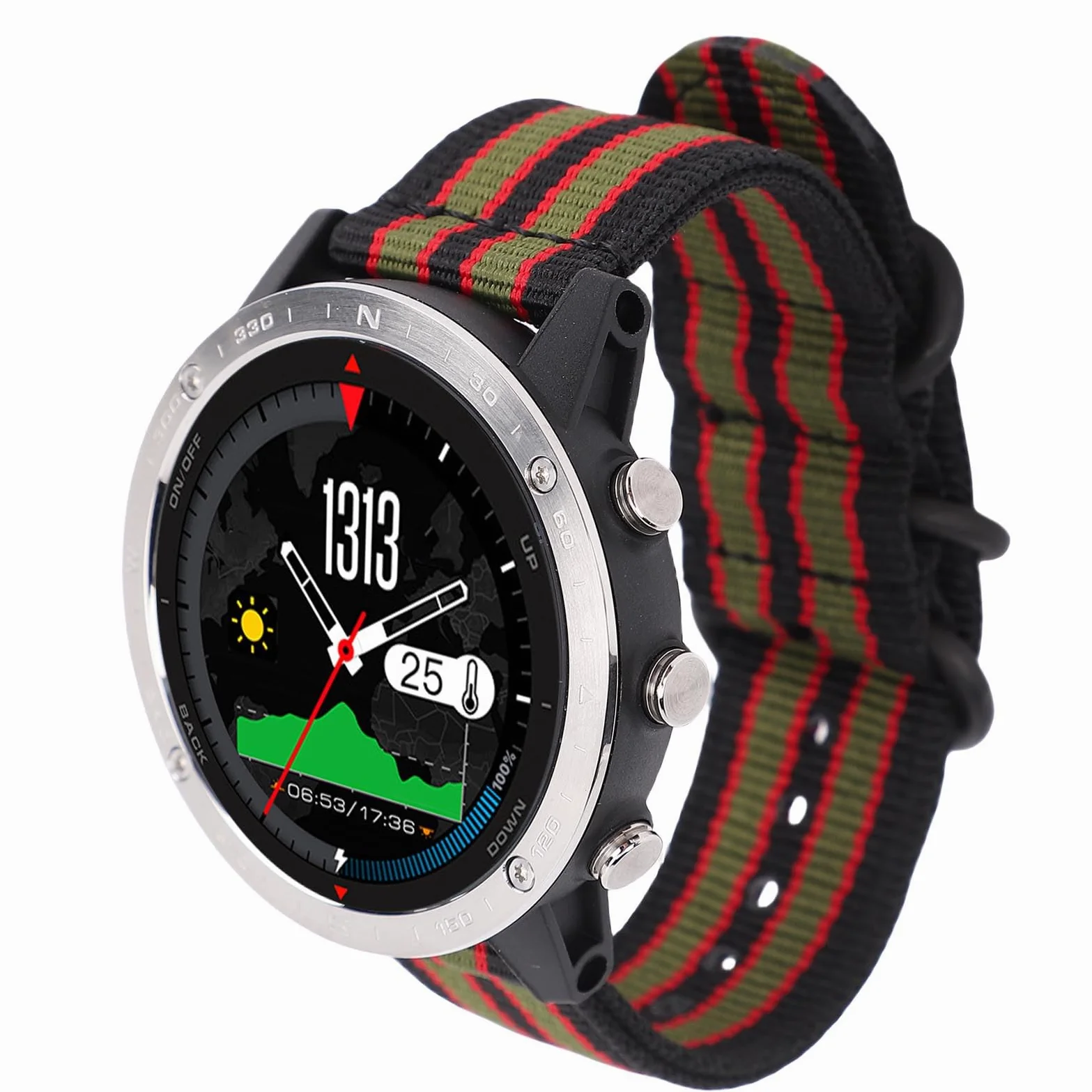 Reloj Deportivo Inteligente, Ordenador de Buceo Ligero de Nailon de Aleación de Ti con Sensor de Profundidad de Barómetro para Nadar, Bucear y Bucear