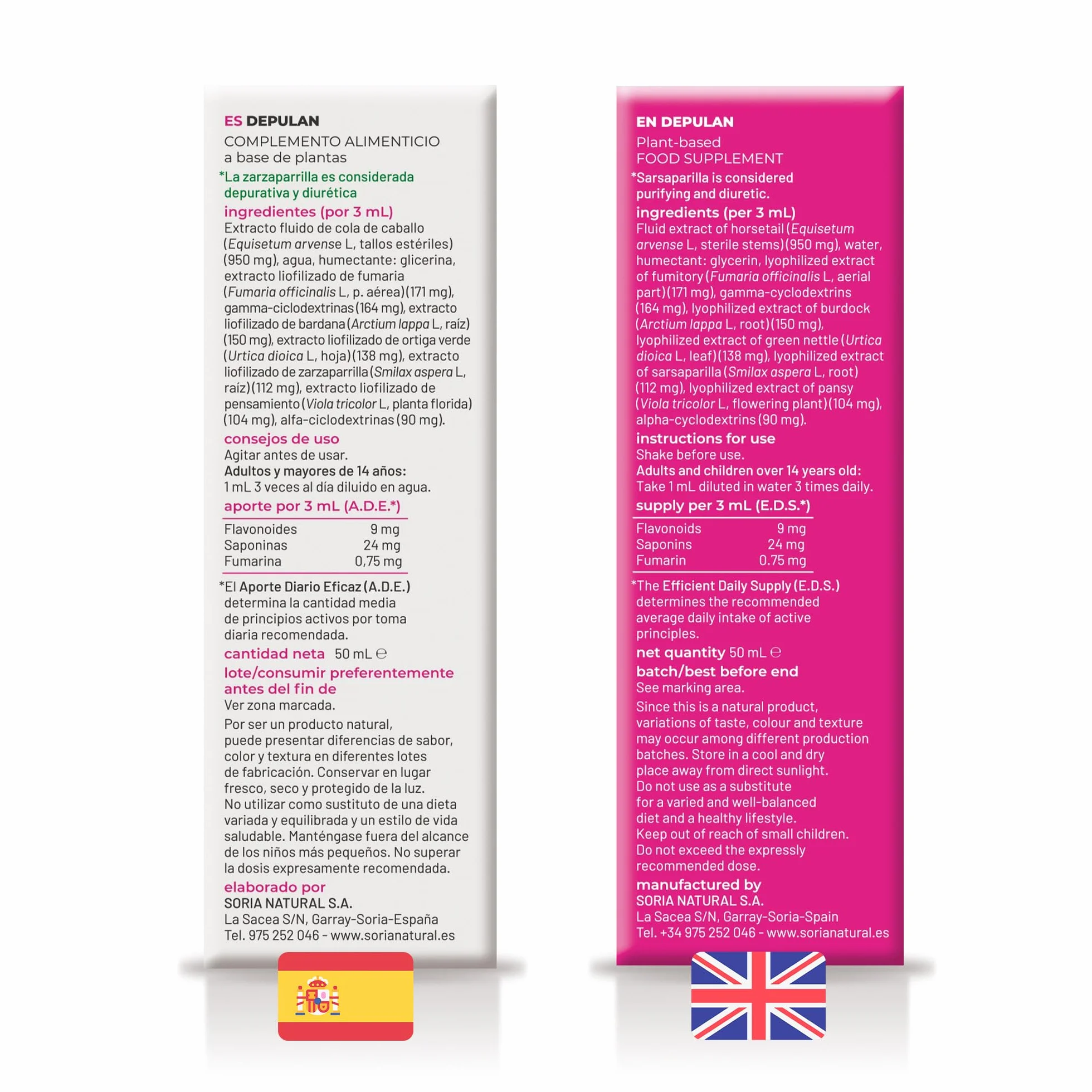 Soria Natural Composor 19 Depulan Complex 50ml Detoksykacja Oczyszczanie Wątroba Nerki