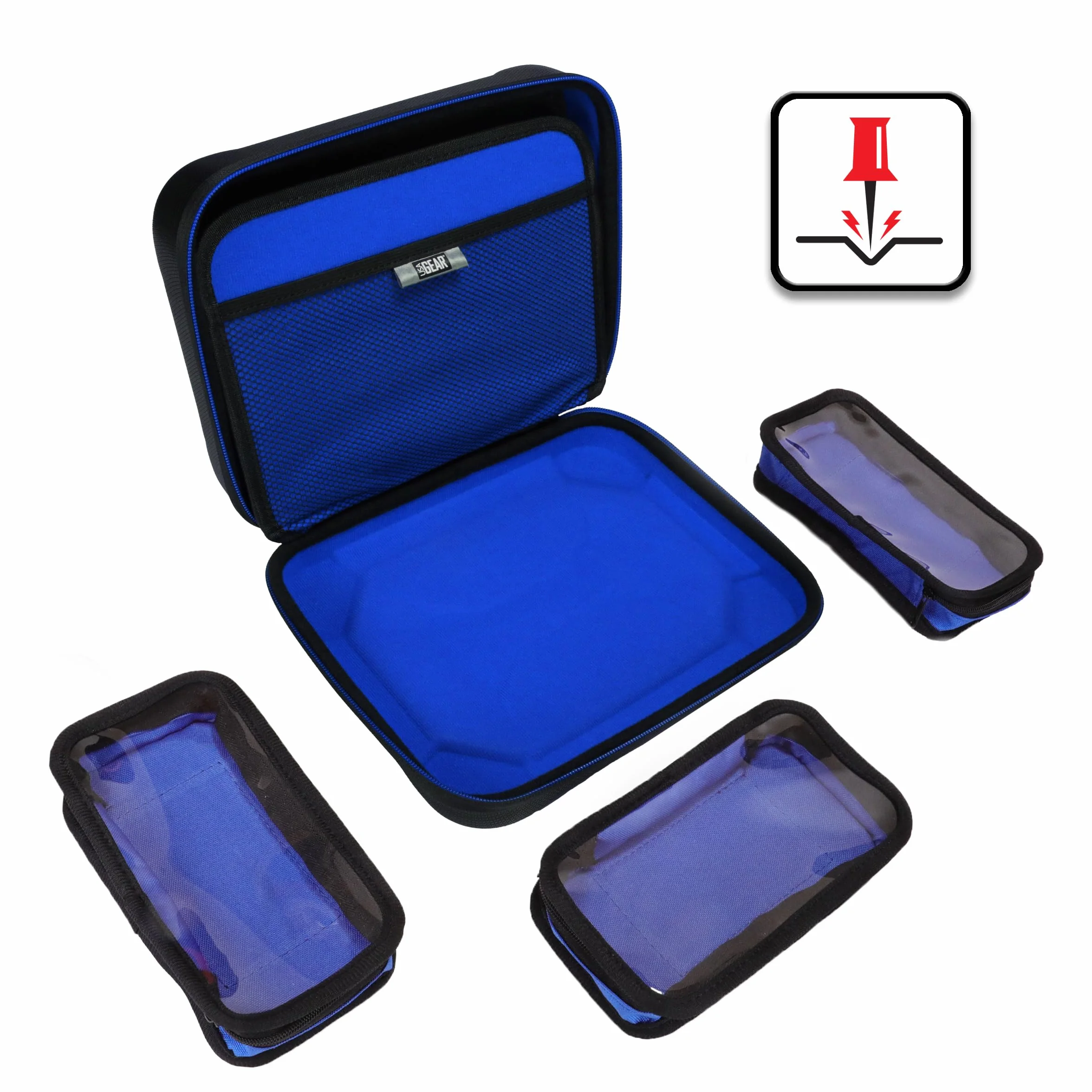 USA Gear Funda para Dardos semirrígida XL, Funda de Transporte para Dardos (15), Puntas de Dardos, Ejes de Dardos, vuelos de Dardos y más Accesorios de Dardos, Compatible con Dardos de Punta Suave y