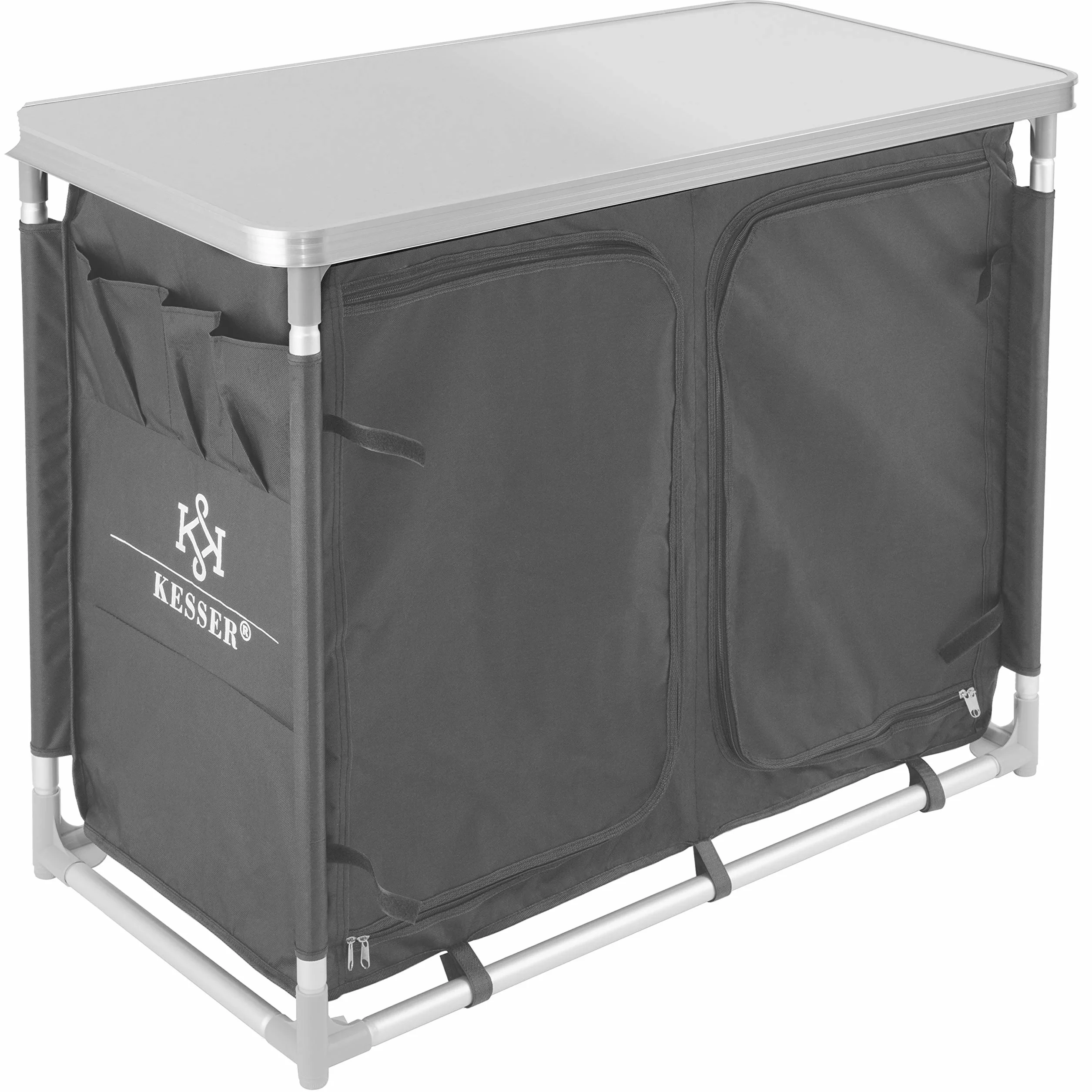 KESSER® Armario de Cocina de Camping, Cocina de Camping con Marco de Aluminio, Incl. Bolsa de Transporte, Armario de Cocina para el Camping, Muebles de Camping, Al Aire Libre