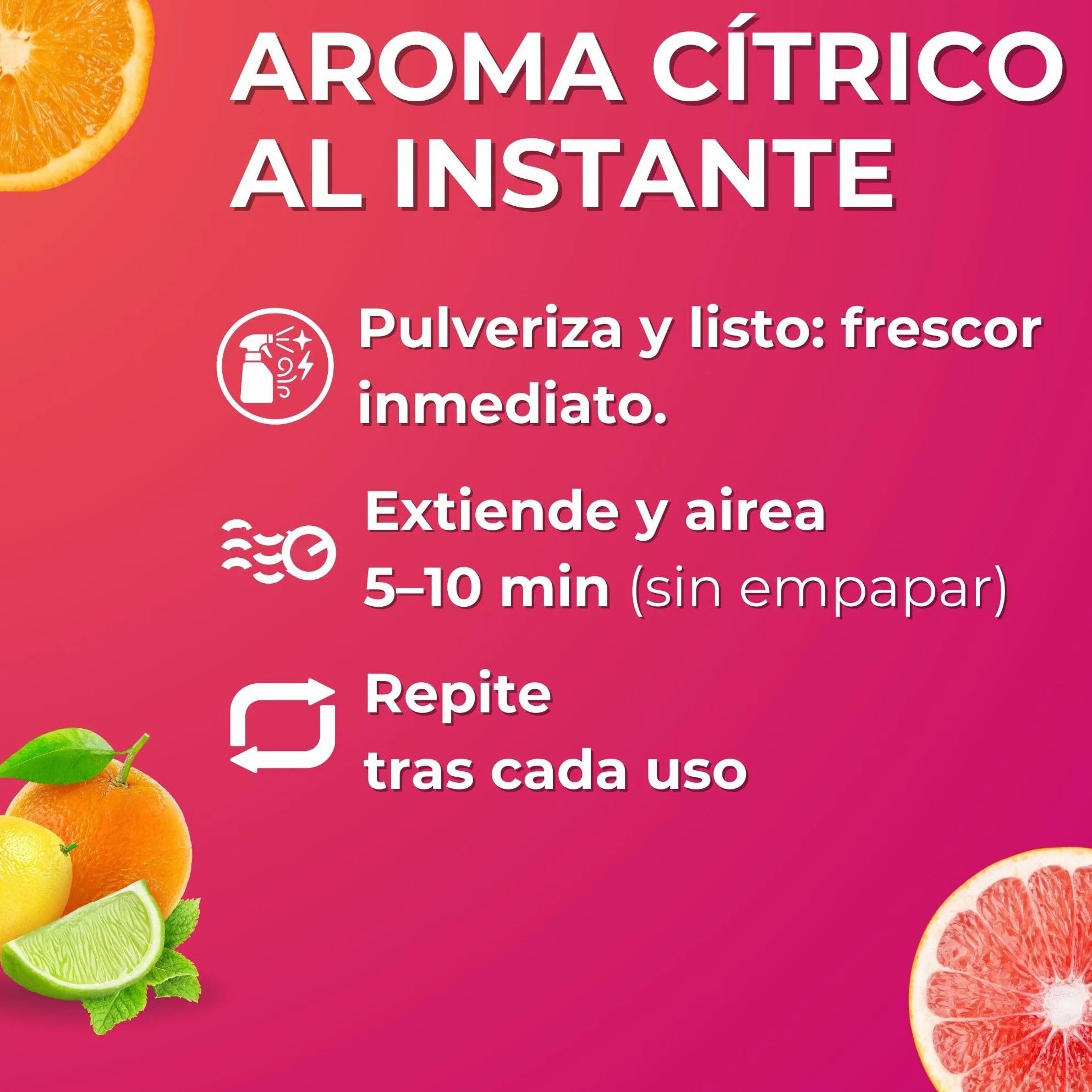 Spray Ambientador Desodorante Suave para Zapatos Aroma Cítrico Secado Rápido