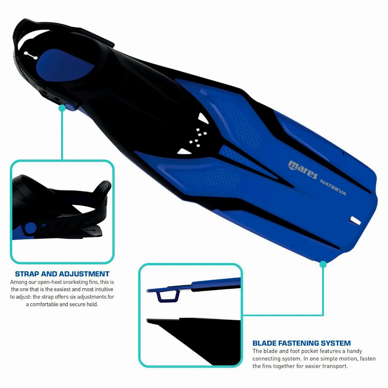 Mares Set Nateeva Keewee, Snorkeling Unisex Adulto