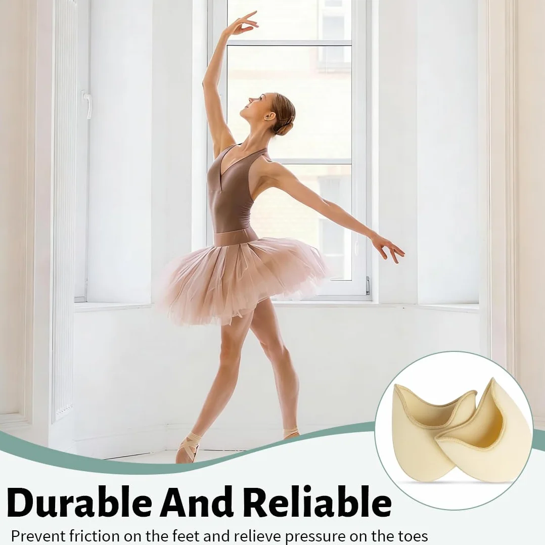 Protector de Dedos para Ballet - Almohadillas para Zapatos de Punta, Suaves & Antirrozaduras, Talla 33-36