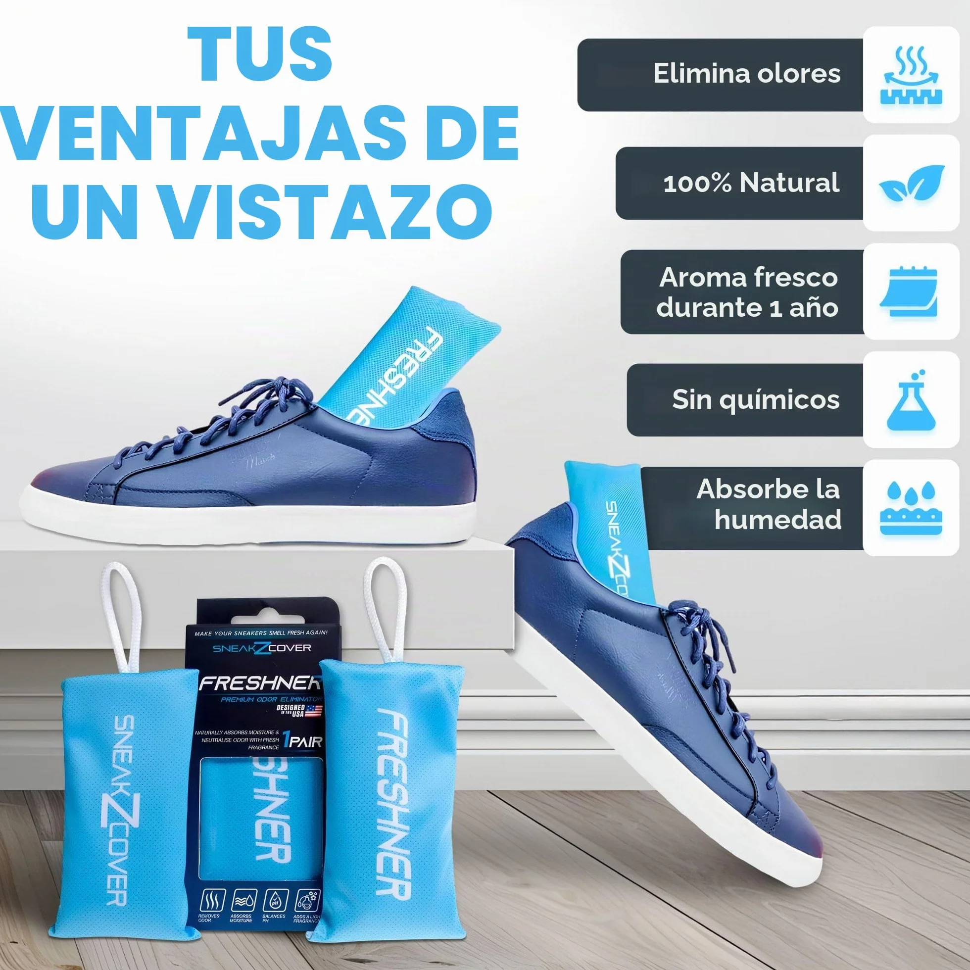 Desodorante de zapatos contra pies sudorosos, elimina olores, fragancia fresca para calzado deportivo