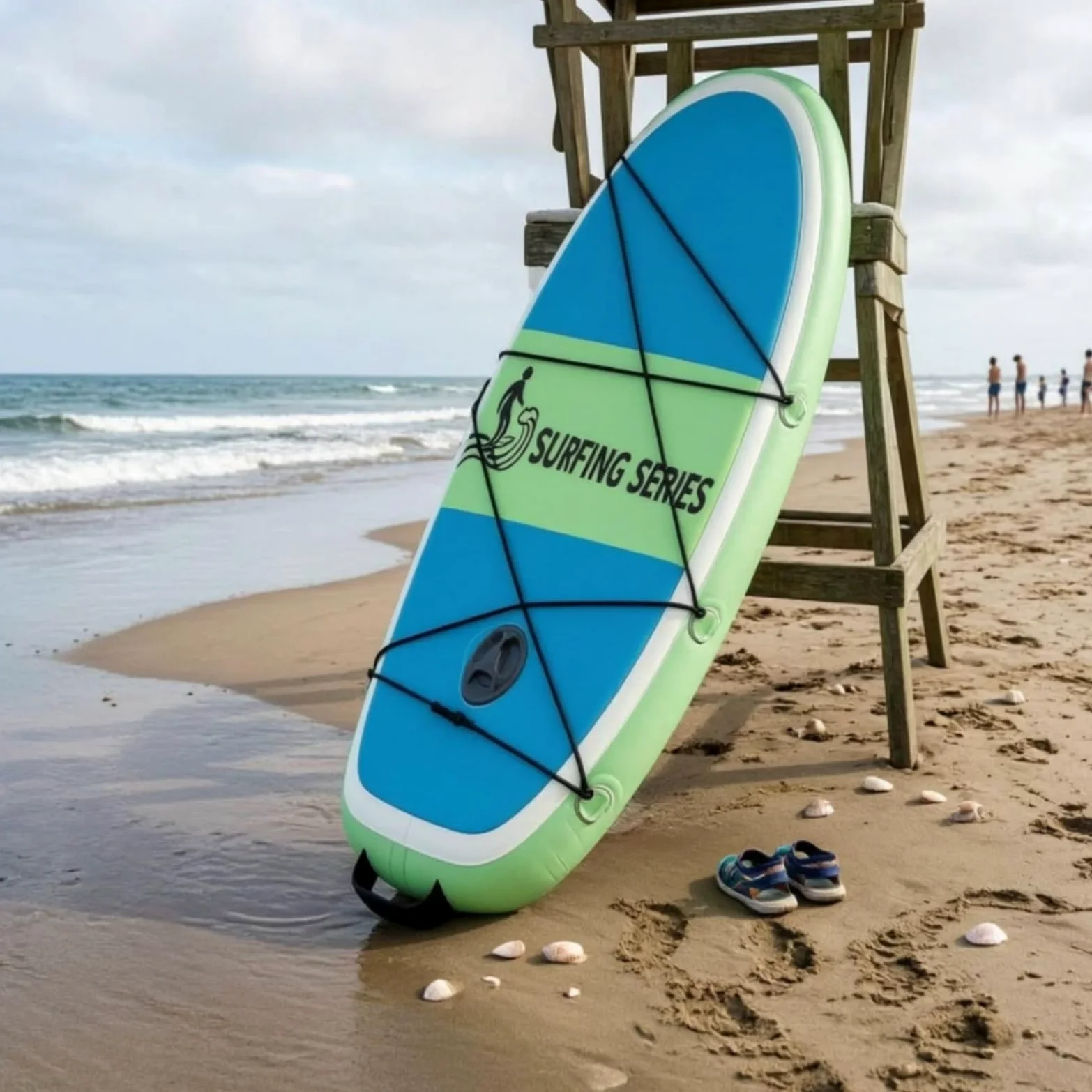 Tabla de Surf Inflable para Niños Tabla Hinchable para Principiante Tabla Acuática Infantil con Cubierta Cepillada Antideslizante y Asa Central en PVC Adecuada para Piscina Baños Calmados