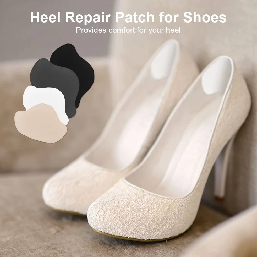 Flintronic 8 pares parches reparación zapatillas talón piel almohadillas grandes pequeños