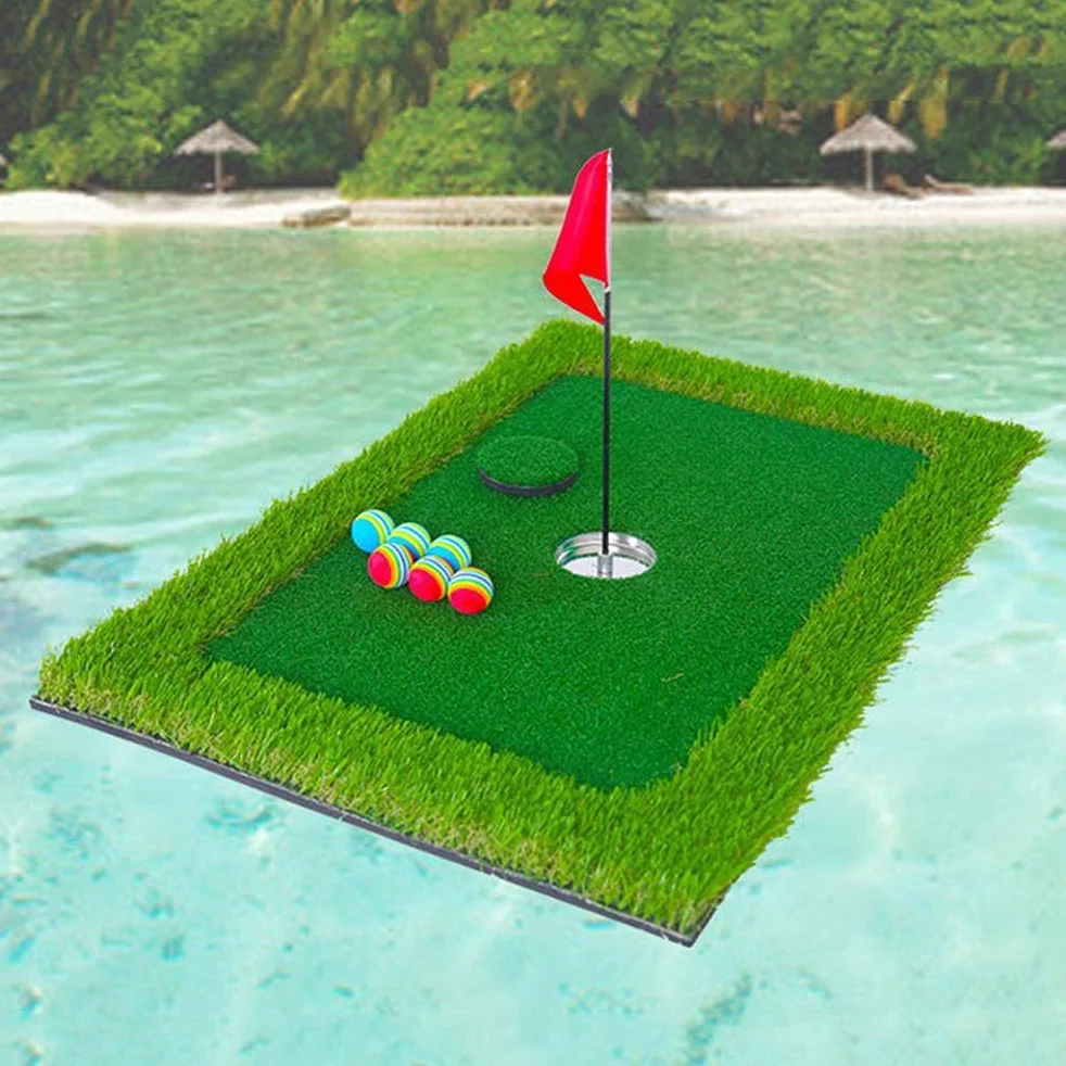 Piscina Golf Flotante Putting Green Golf Juegos en el Patio Trasero Chipping Green Flotante Al Aire Libre Piscina de Verano Patio Golf Flotante Putting Green Juegos Al Aire Libre para Adultos
