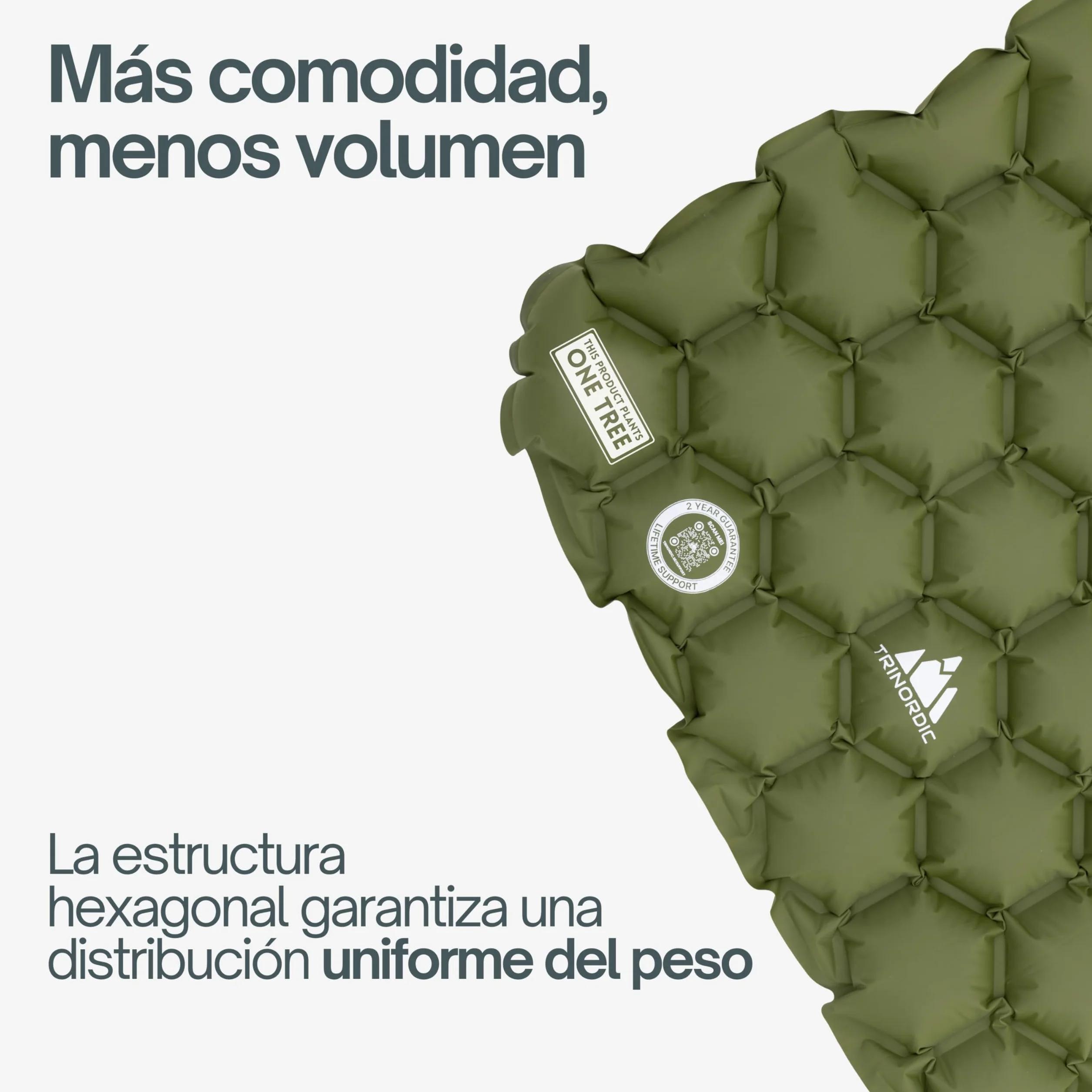 TRINORDIC Colchoneta de camping ultraligera inflable cama individual portátil