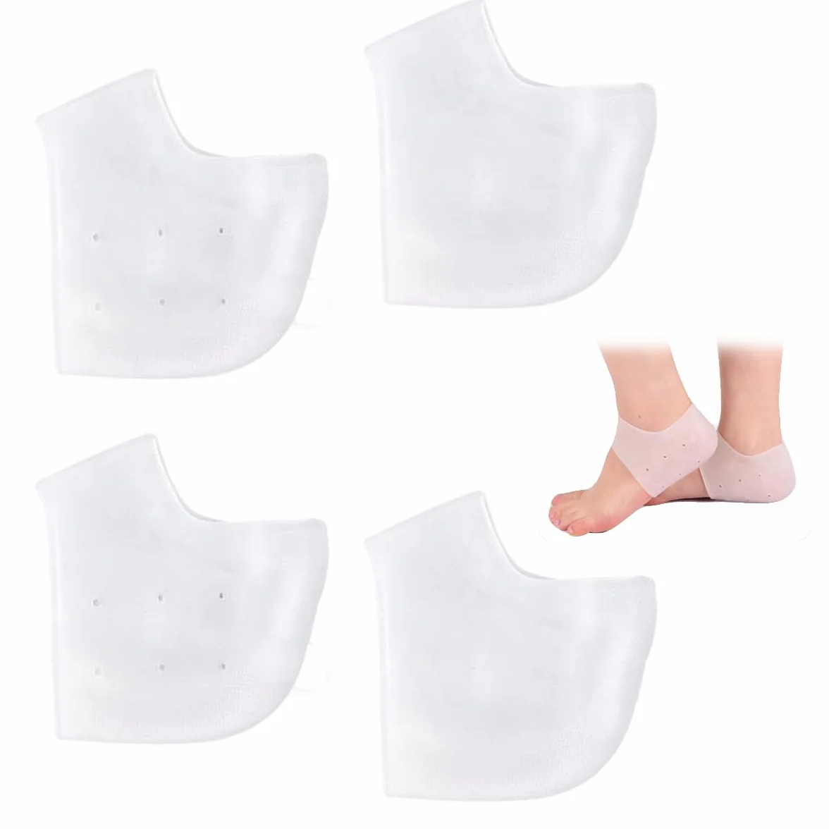 Almohadillas de silicona para el talón, protección plantillas espolón calcáneo, fascitis plantar