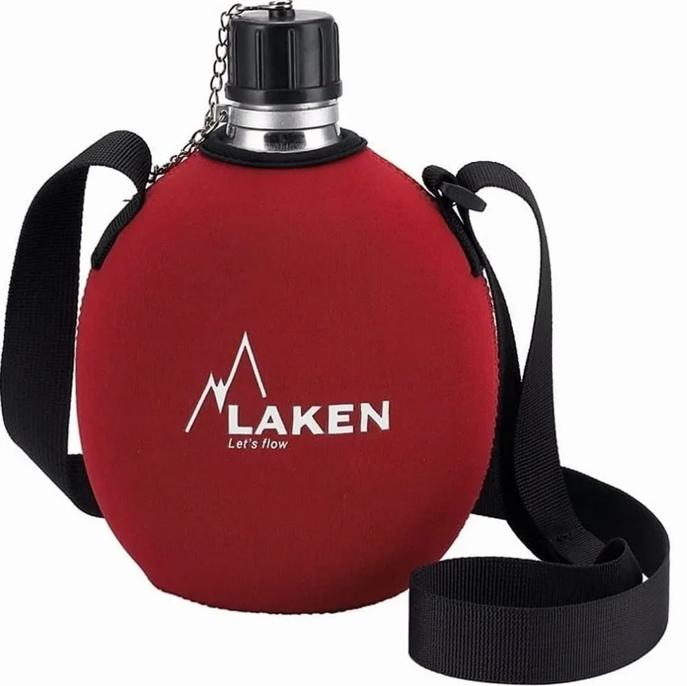 Laken M121582 - Cantimplora aluminio con funda roja