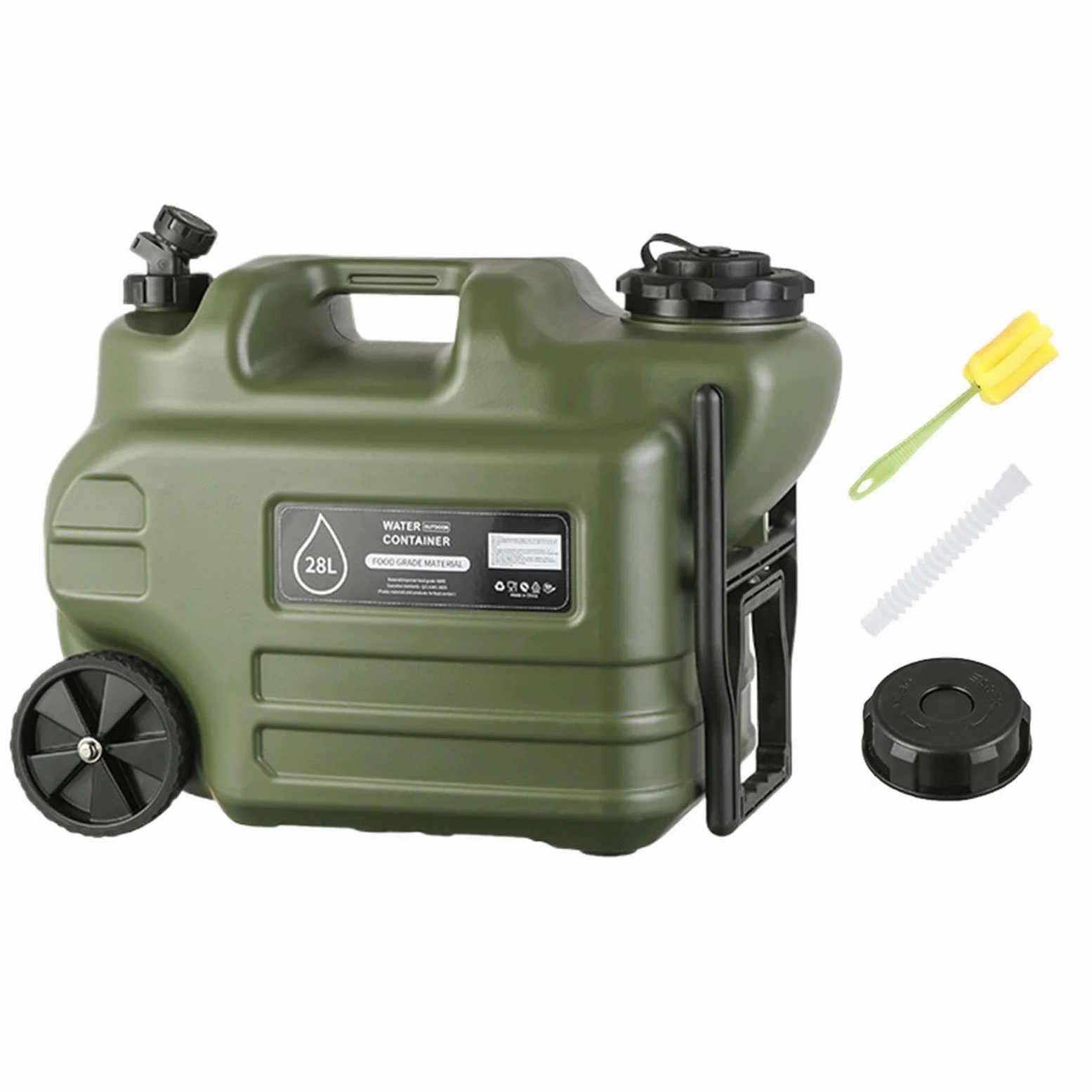 Bidón De Agua Camping 28 L Tanque Portátil A Prueba De Fugas Con Grifo | Bidón De Agua Portátil Para Picnics Coche Senderismo Supervivencia Tormenta Autocaravana Refugio Hidratación