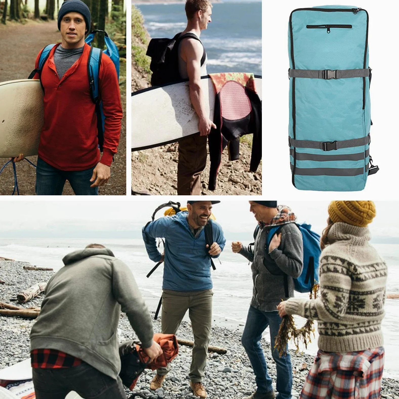 Mochila Inflable para Kayak, Mochila para Tabla de Pádel | Bolsa de Transporte de Mochila de Viaje de Gran Capacidad 84L | Tirantes ajustables, Almacenamiento para Tabla de Pádel, para