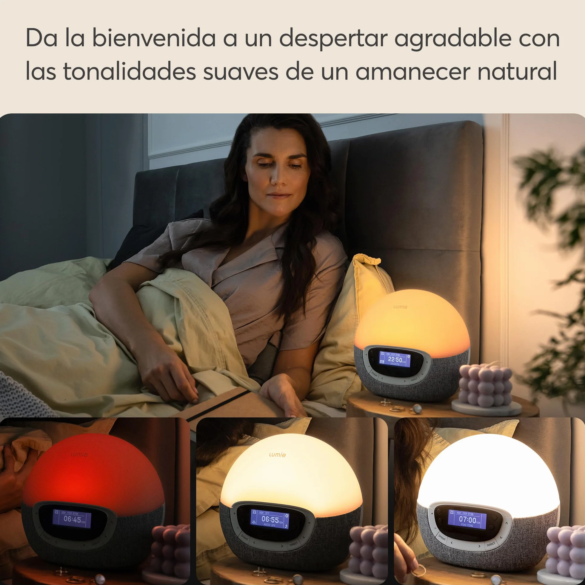 Lumie Bodyclock Shine 300 Despertador con Luz Simulación de Amanecer y Atardecer Graduales Radio FM