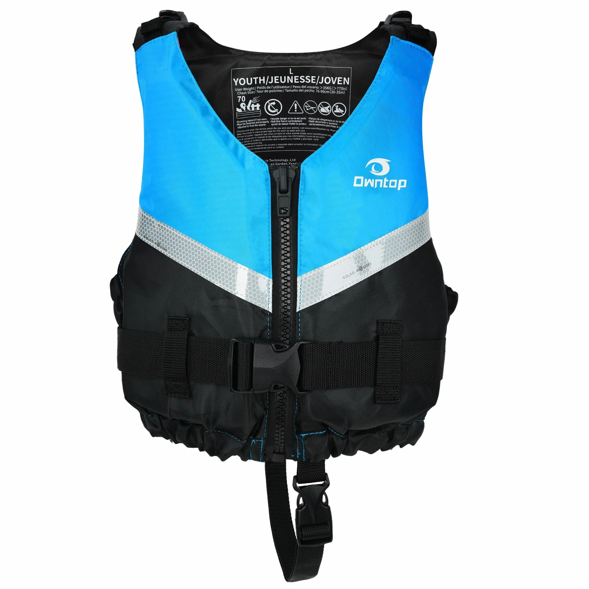 Owntop Ayuda a la Flotabilidad para Adultos, Chaleco de Natación Ligero, Chaleco de Flotabilidad Ajustable con Correa de Entrepiema para Kayak, Pesca y Paddle Surf
